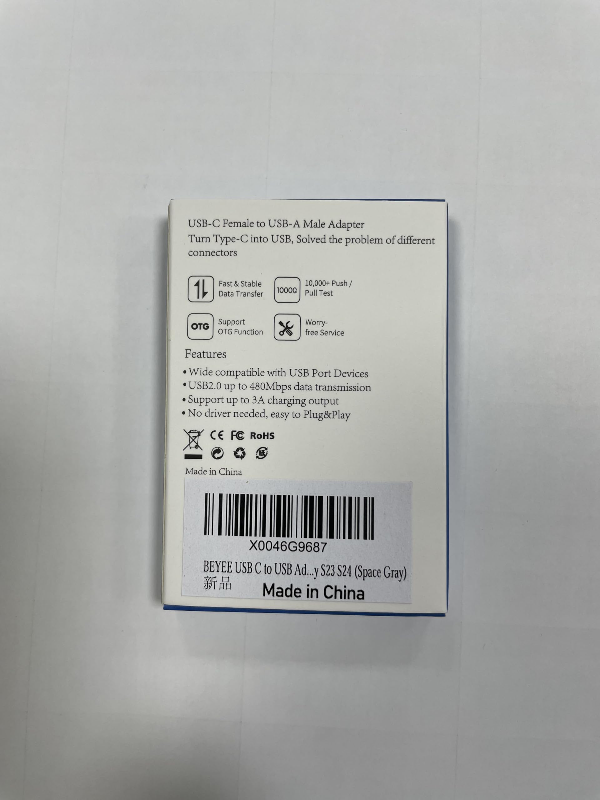 2-Pack USB C to USB Adapter, Zinc Alloy Type C Female to USB A Male Converter - Compatible with iPhone 15/14/13/12 Pro Max/Plus, Apple Watch, AirPods, Galaxy S23/S24, CarPlay - Space Gray - Perfect for Travel, Home & Office Charging