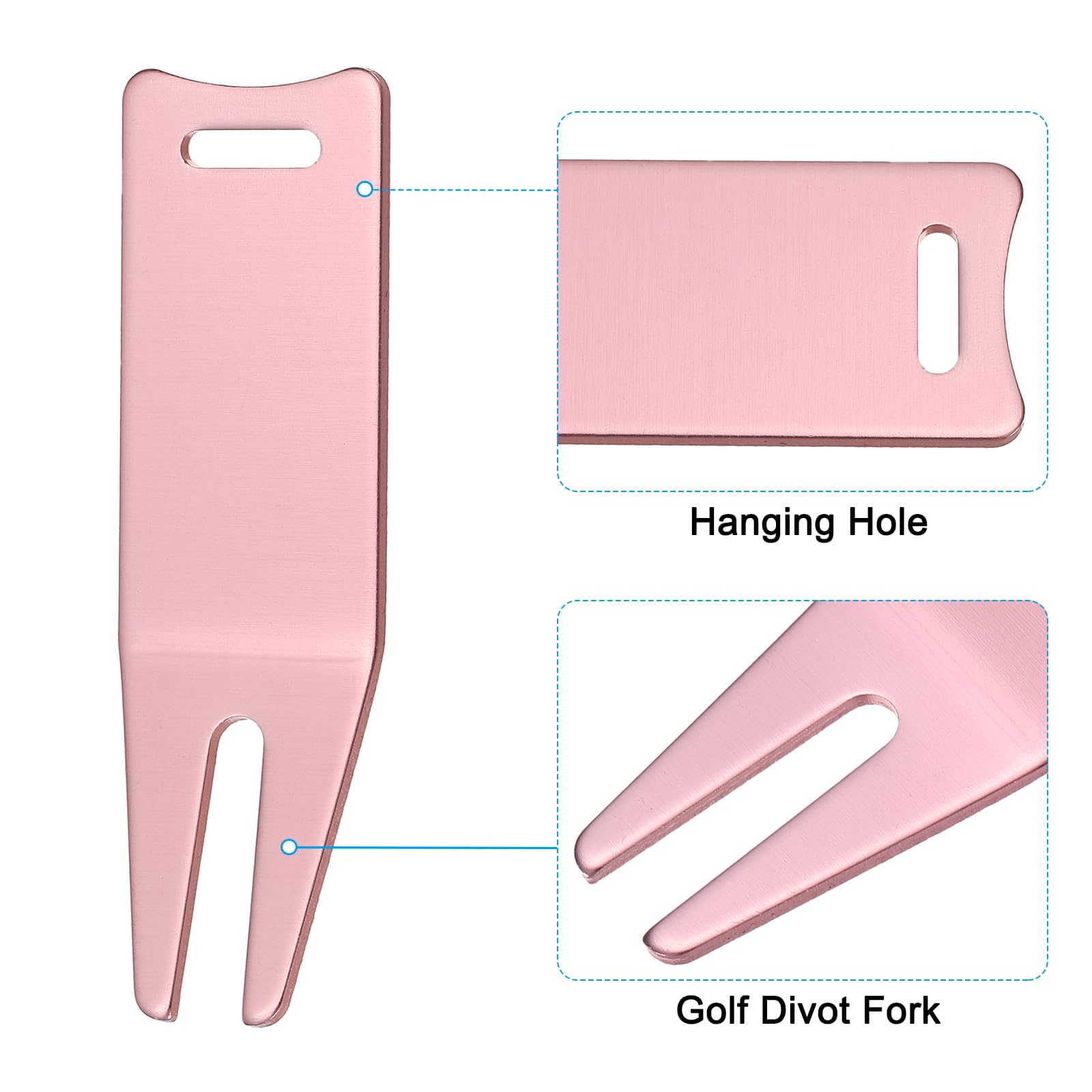 Premium Metal Golf Divot Repair Tool - Curved Ball Mark Fixer with Spiked Fork for Greens | Perfect for Golfers to Repair Pitch Marks on Fairways & Putting Greens