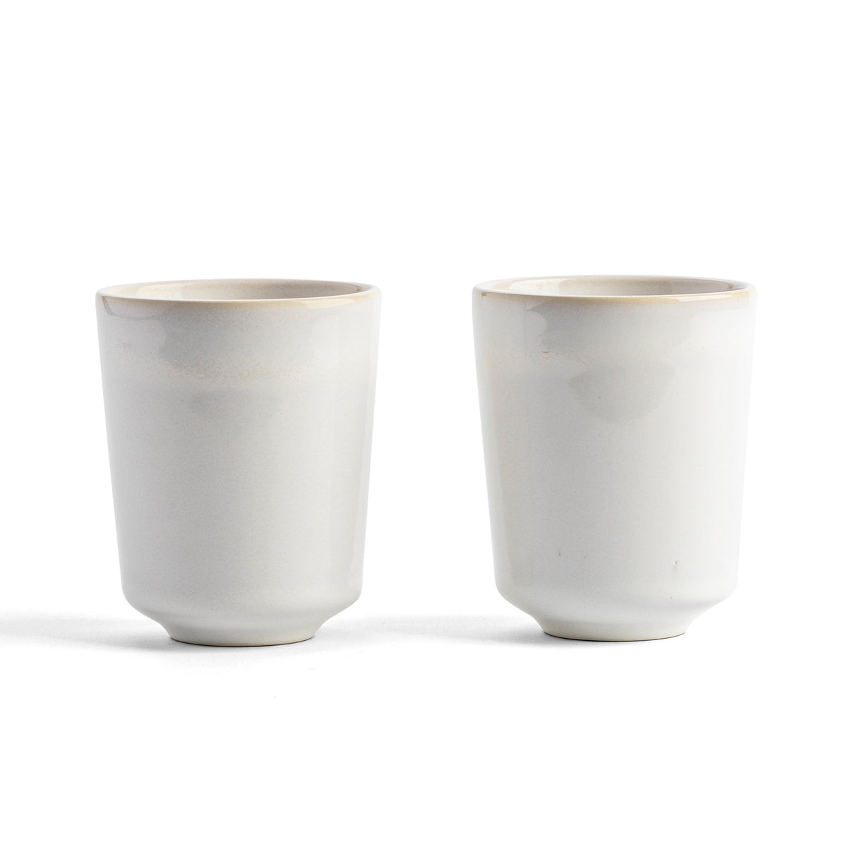 Premium Keltum Glazed Stoneware Coffee Mugs - Set of 2 (8.5 oz Each) | Elegant White Ceramic Cups for Hot Drinks, Perfect for Home, Office & Gifts
