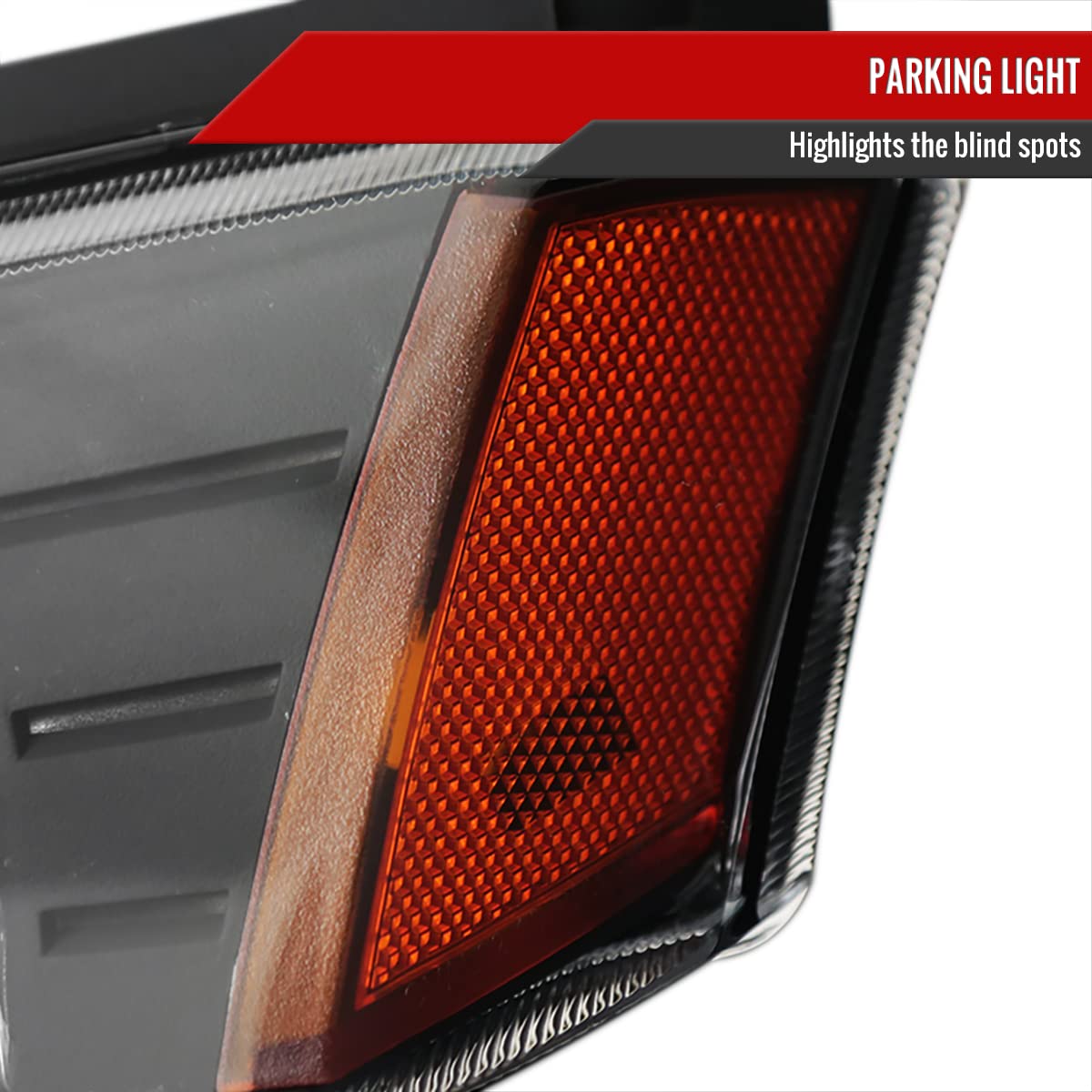 2002-2006 Chevy Avalanche 1500/2500 Black Replacement Headlights & Bumper Turn Signal Lights Pair (Left+Right) - Upgrade for Night Driving & Off-Road Adventures