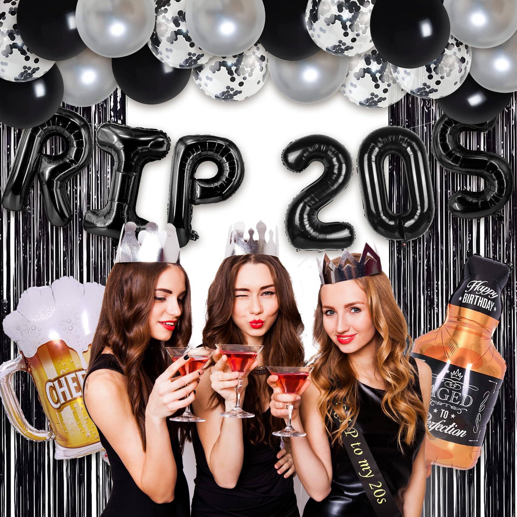 Funny 30th Birthday Decorations - RIP 20s Balloon Set for Women & Men - Death to My 20s Party Supplies - Perfect for 30th Birthday Parties, Milestone Celebrations & Funny Adult Birthday Themes