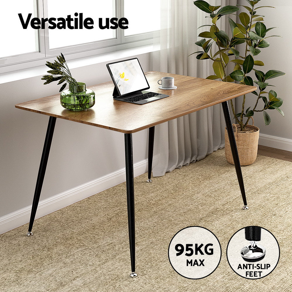 Artiss 5-Piece Grey Metal Dining Table Set with 4 Chairs - Modern Kitchen & Dining Room Furniture for Small Spaces & Apartments