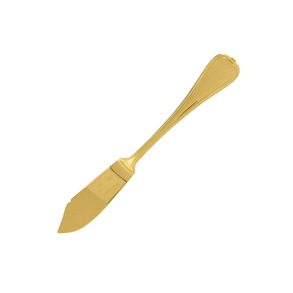 Lucky Wood No.38408-000 French Style Gold Butter Knife - Elegant Dining Cutlery for Breakfast, Brunch & Tea Parties