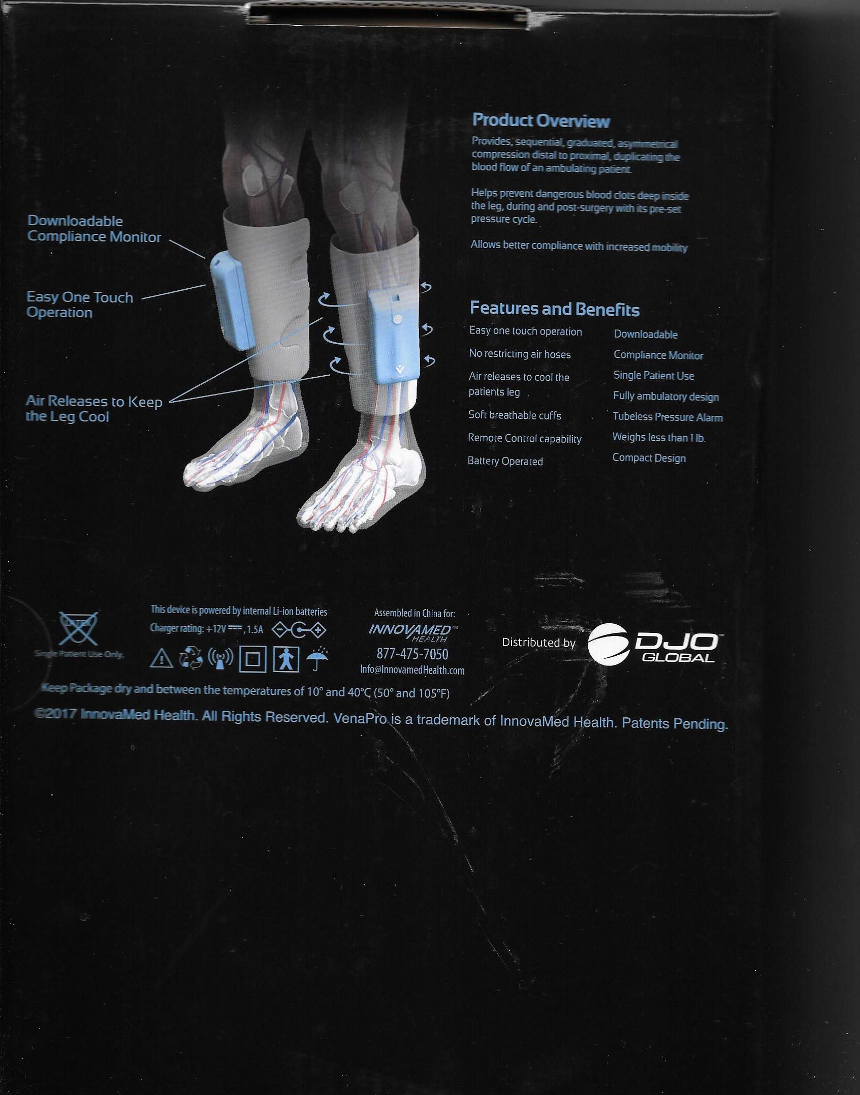 Venapro DVT Compression Therapy Wrap - Medical Grade Leg Support for Deep Vein Thrombosis, Swelling & Circulation - Ideal for Travel, Post-Surgery & Long Sitting