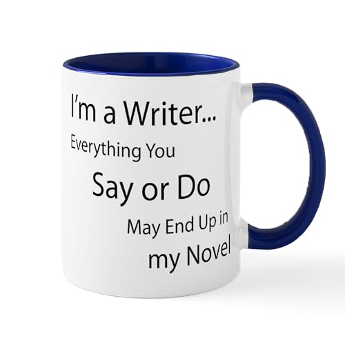 White/Navy Inside - Writer Mugs