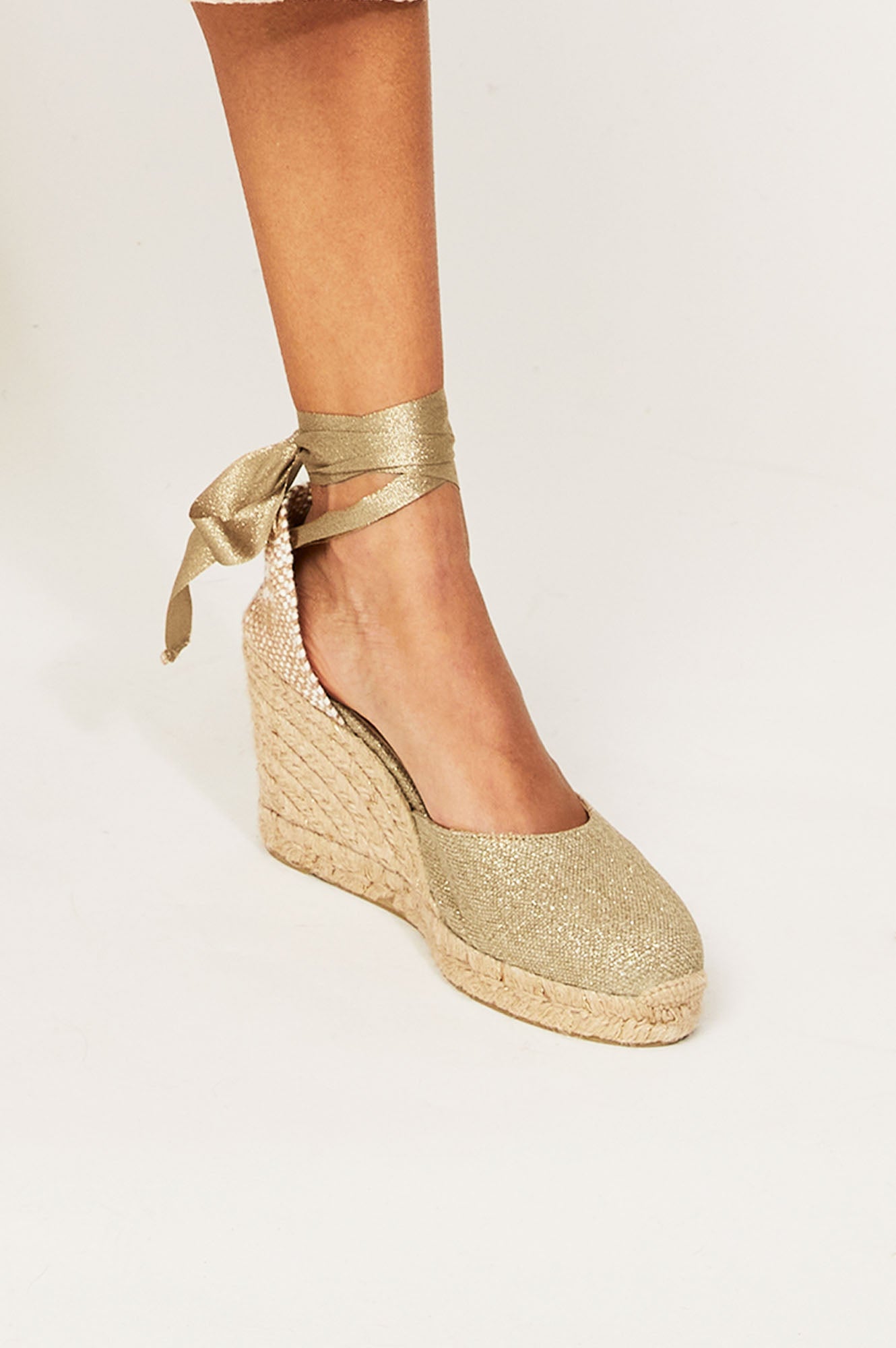Carina Canvas Wedge Espadrilles Women's Comfortable Summer Sandals - Gold | Casual Beach Walking, Vacation Outfits, Boho Style Fashion