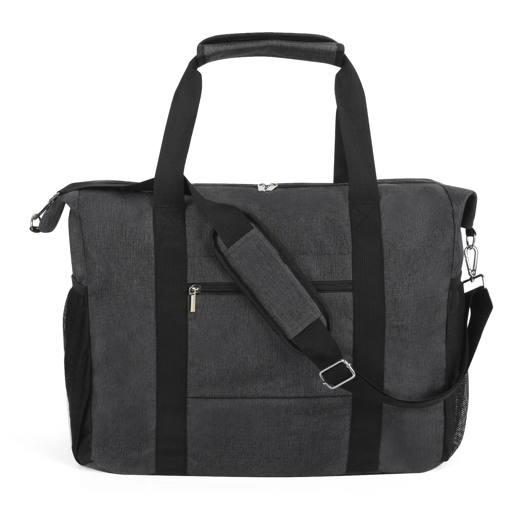 Waterproof Foldable Travel Duffel Bag for Women & Men - Lightweight Gym Tote with Wet Pocket - Carry On Luggage for Sports, Workouts & Weekend Getaways - Perfect for Gym, Yoga, Beach Trips & Air Travel (Black)