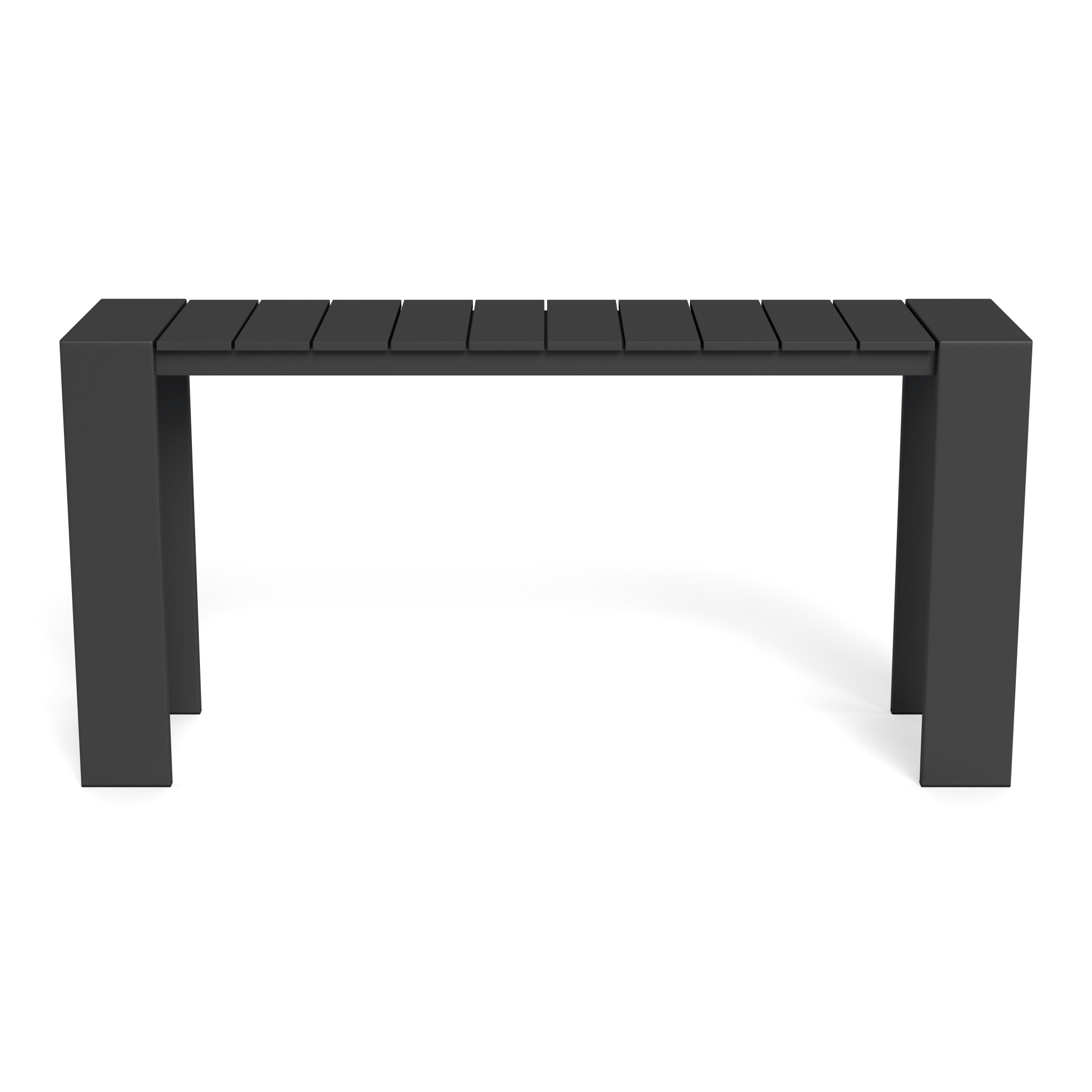 Hayman Aluminum 61 Console Table - Modern Industrial Entryway Sofa Table for Living Room, Hallway & Office - Durable Metal Frame with Wooden Top - Perfect for Small Spaces & Home Decor