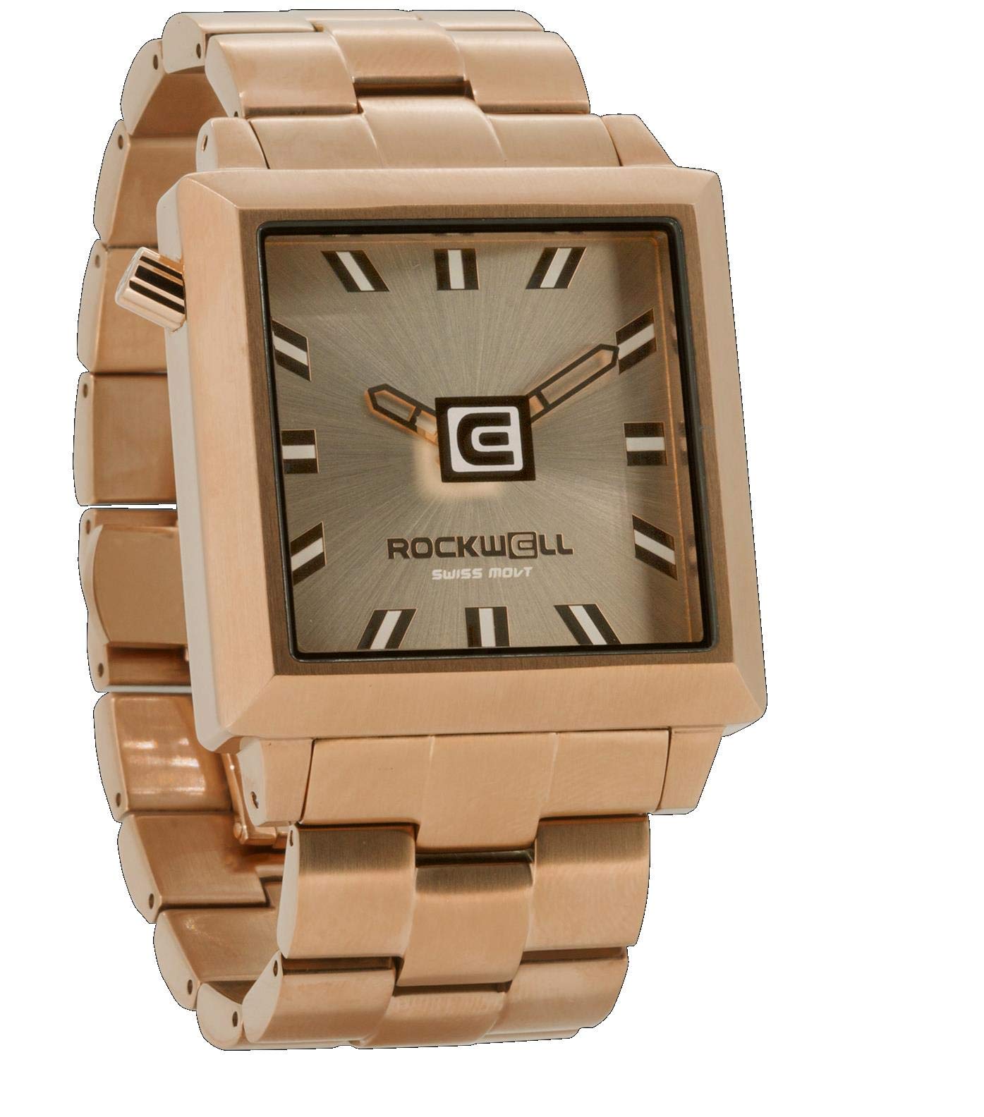 Rockwell Time 40mm Rose Gold Stainless Steel Watch for Men - Elegant Dress Watch for Business, Formal Events & Everyday Wear