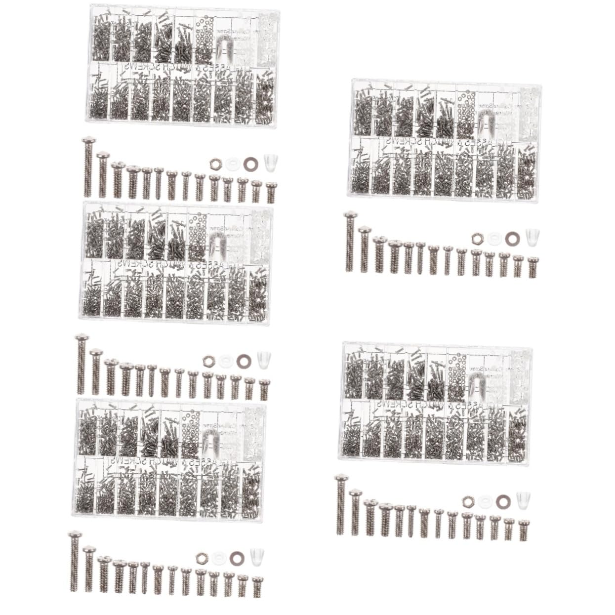 **PartyKindom 5 Sets Glasses Repair Kit - Metal Screws, Nose Pads & Replacement Parts for Rimless/Frameless Eyewear - Perfect for DIY Glasses Fix & Maintenance at Home or Office**