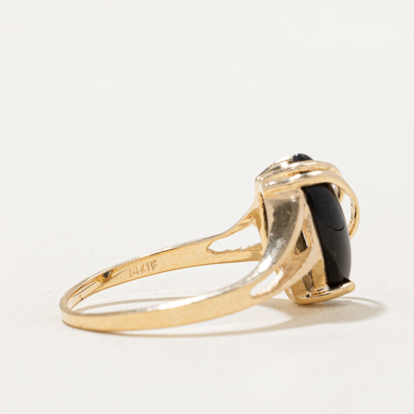 1.50ct Onyx Black Gemstone Ring for Women - Size 6 | Elegant Gothic Jewelry for Evening Wear & Special Occasions