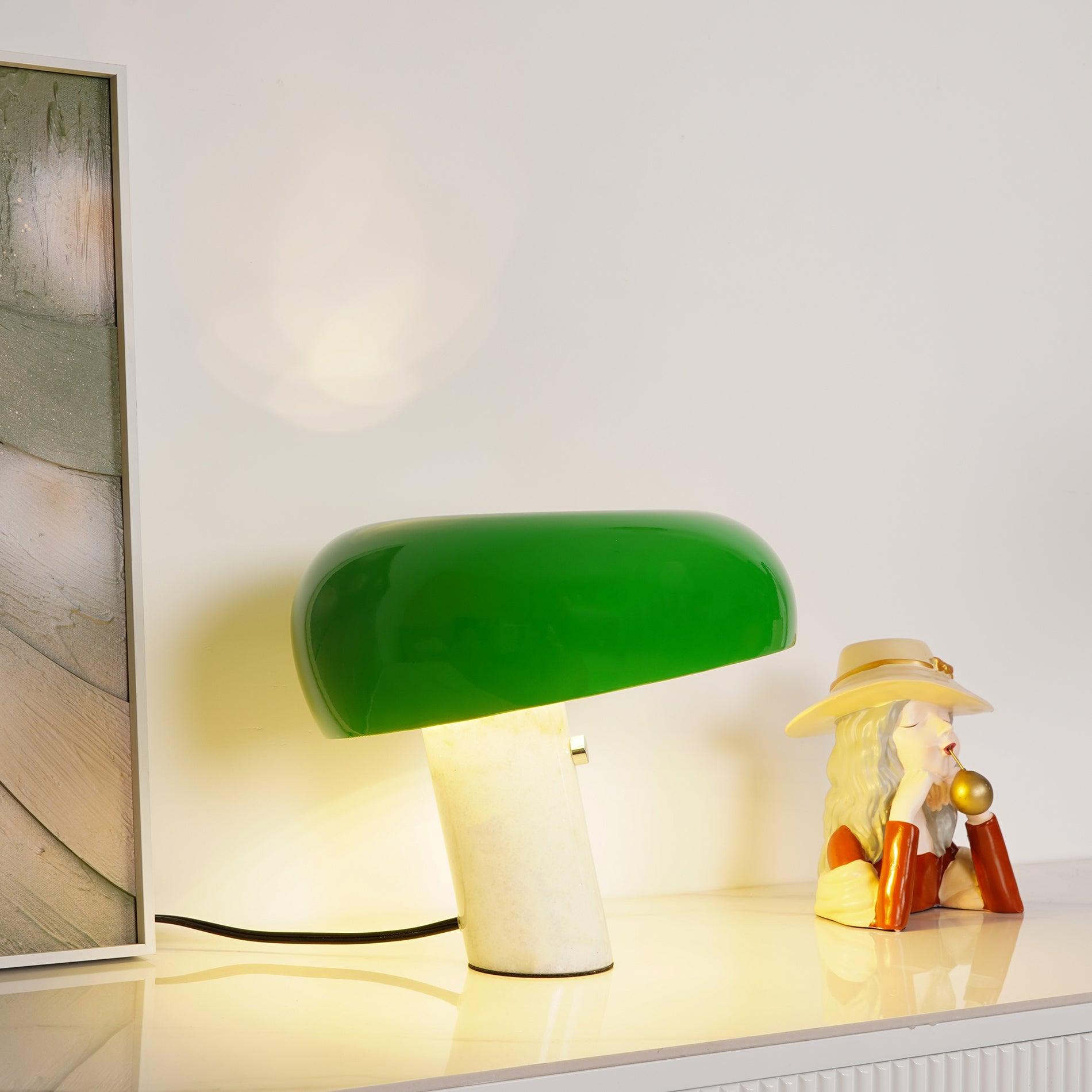 Modern Nucleus Marble Table Lamp - Elegant Home & Office Decor for Bedroom, Living Room, Study - Dimmable LED Light with USB Port
