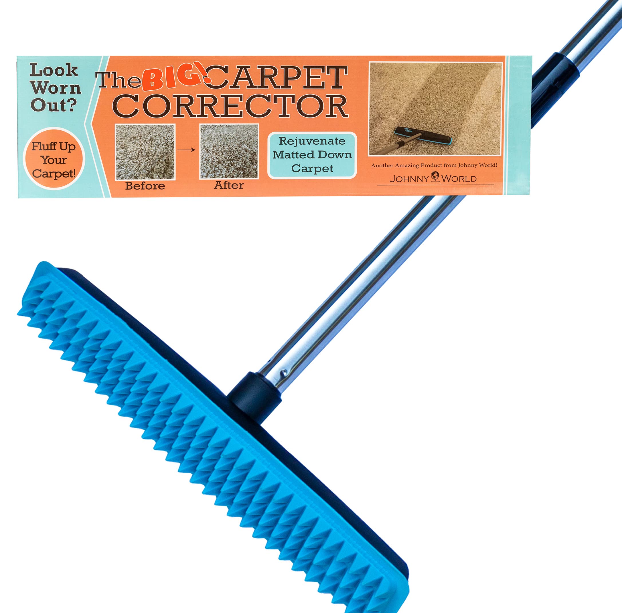 The Big Carpet Corrector - Professional Carpet Revitalizer for Matted & Flattened Carpets | Ideal for Stairs, Hallways & High Traffic Areas | Large Size Carpet Restorer | Perfect for Home, Office & Rental Properties