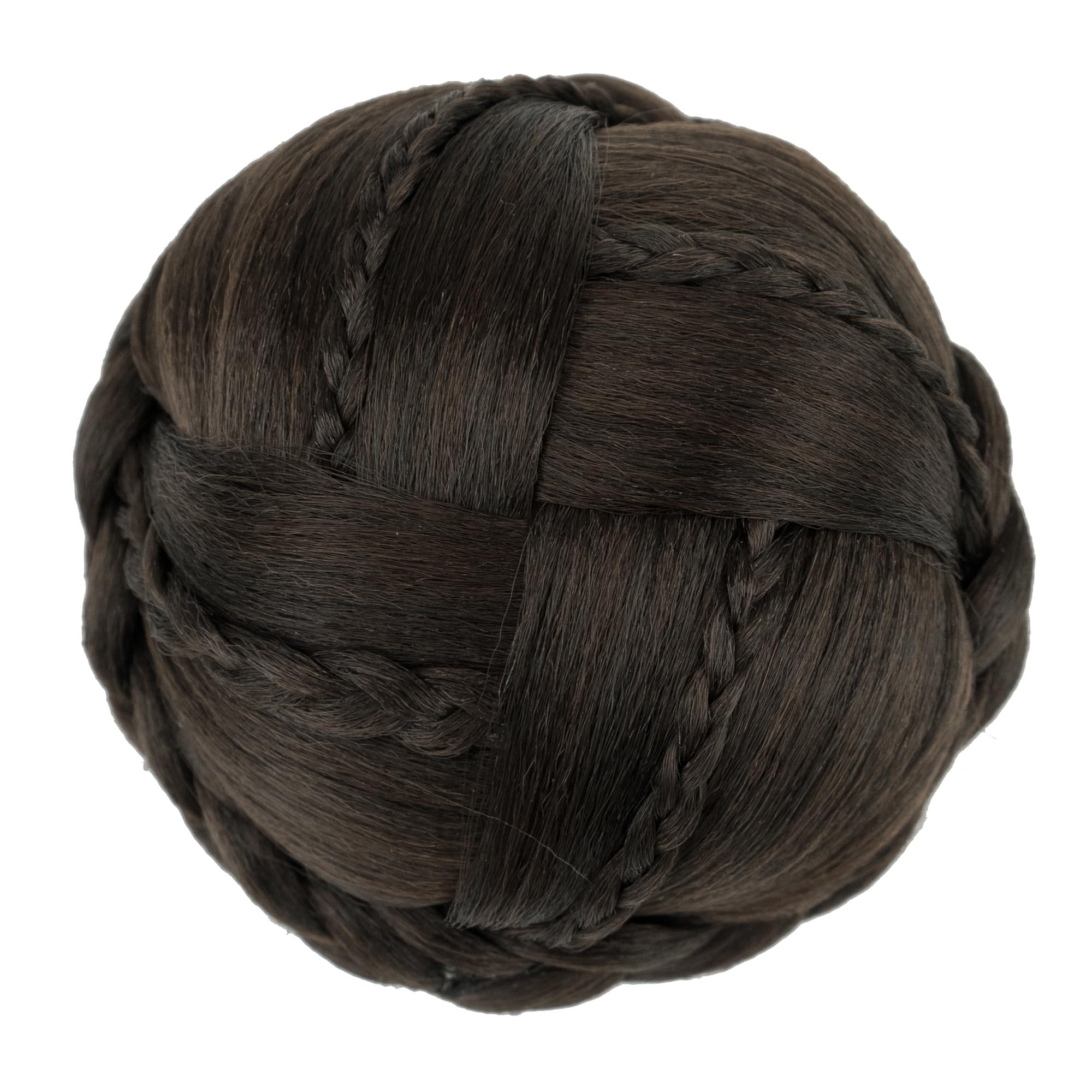 IMISSU Braided Chignon Hair Donut - Chocolate Brown Hair Bun for Women | Wedding, Party & Dance Updo Accessory | Perfect for Ballet, Bridal & Special Occasions