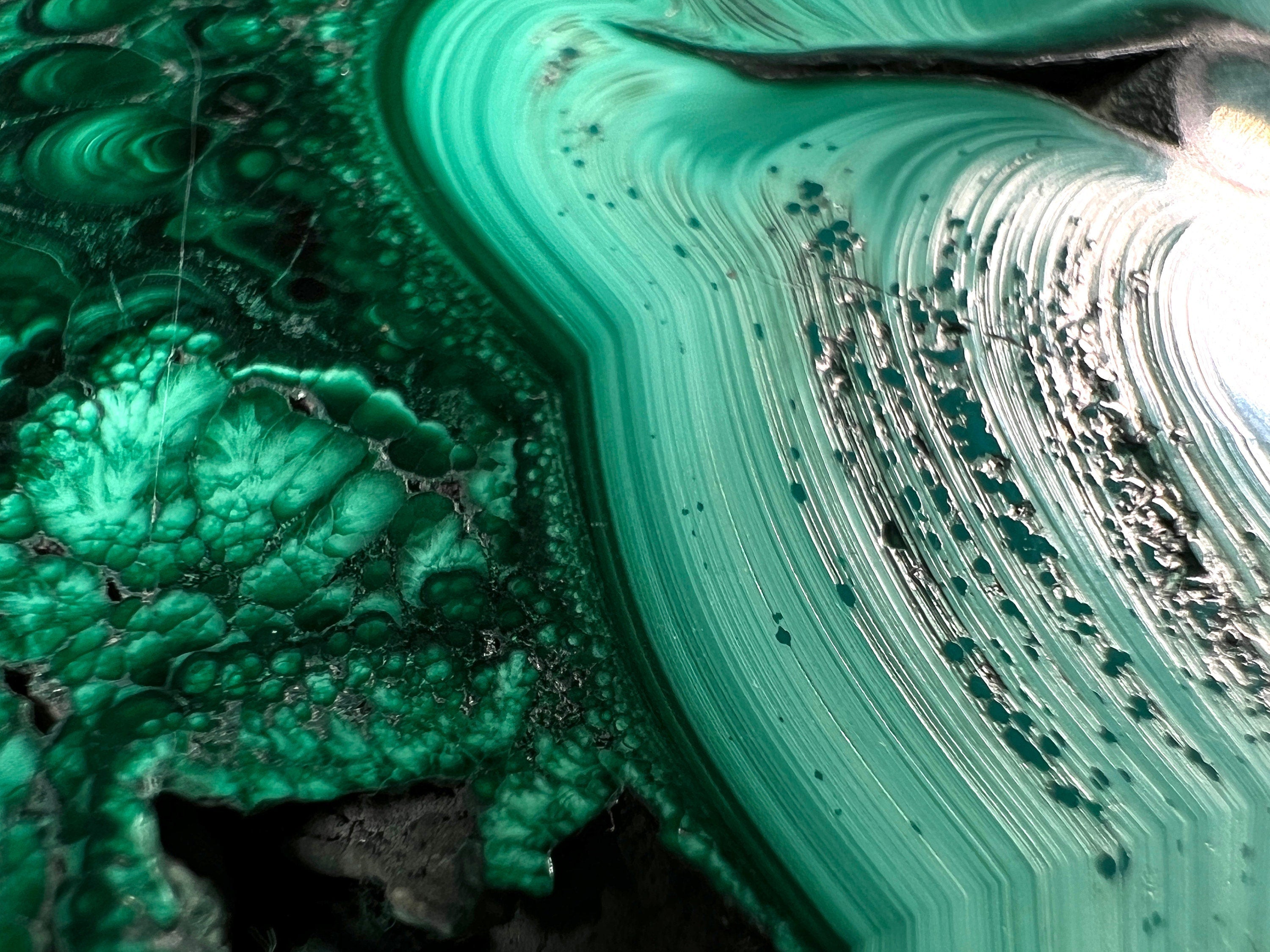 Natural Green Malachite Crystal Slab - Premium Stone for Jewelry Making, Unique Handcrafted Gifts & Elegant Home Decor (50445) | Perfect for DIY Crafts, Meditation Spaces & Luxury Interior Design
