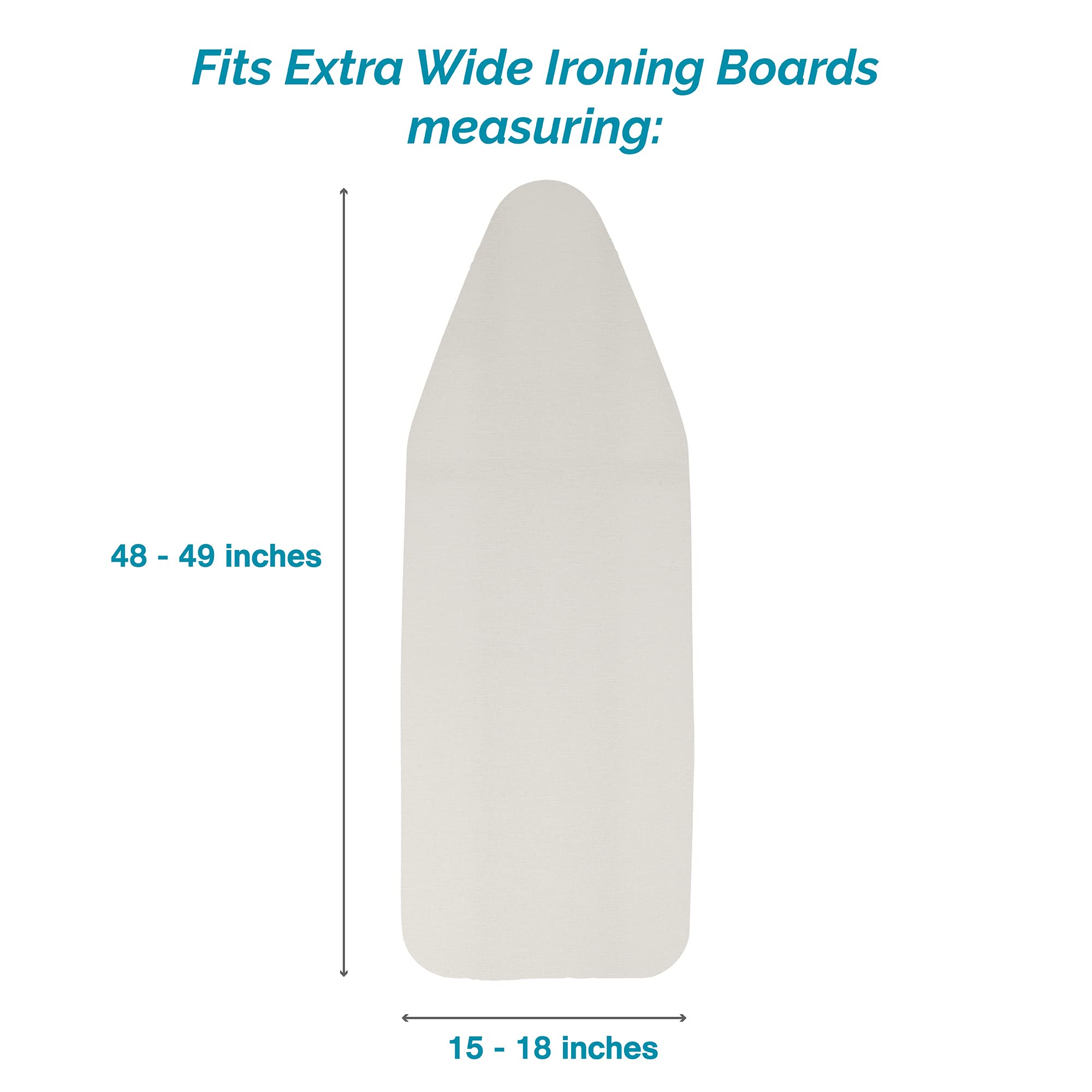 Non-Slip Ironing Board Cover & Pad with Heat Reflective Fabric - Durable & Washable for Smooth Ironing - Perfect for Home, Laundry Room, and Travel Use