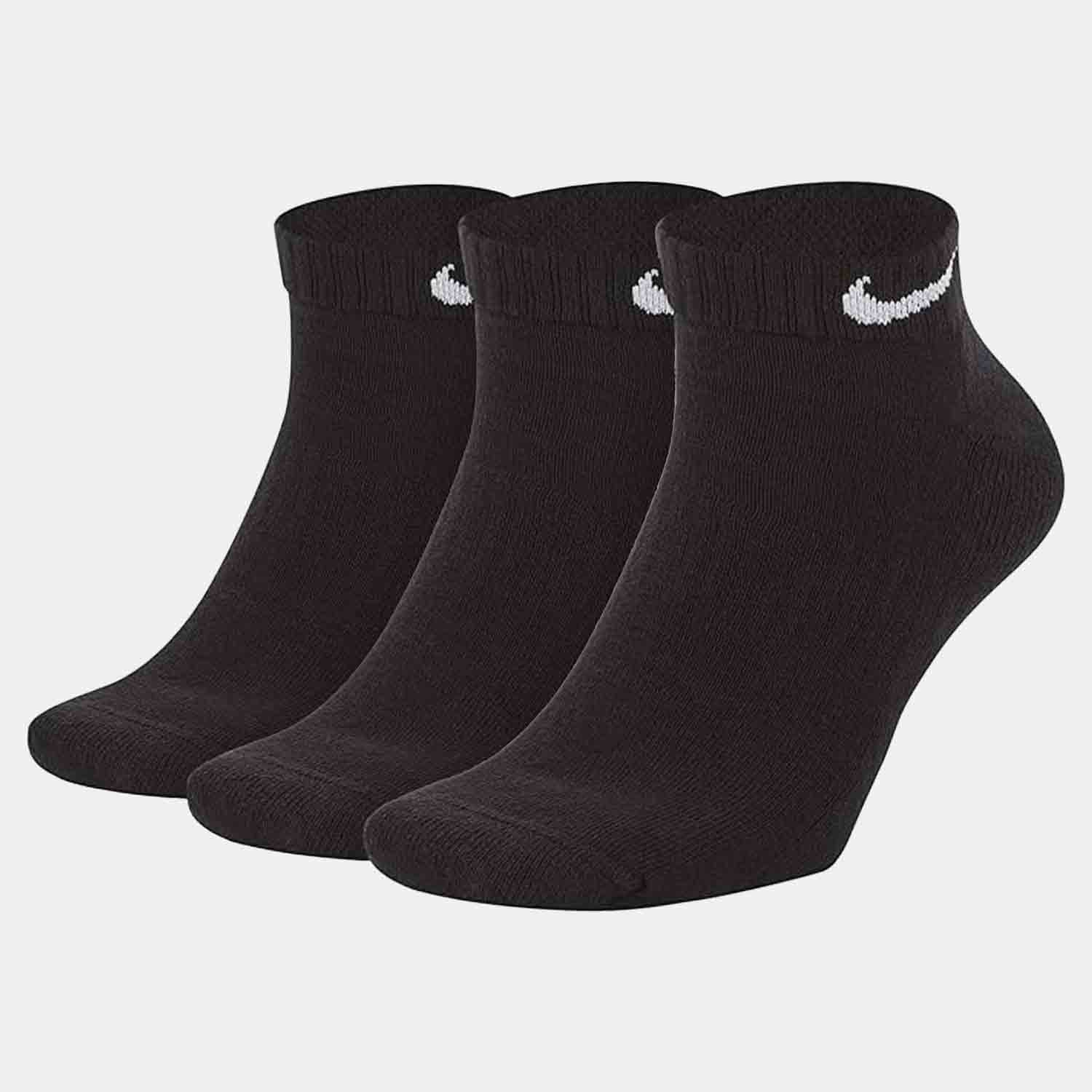 Nike Everyday Cushioned Low Cut Socks - 3 Pairs Pack for Men & Women - Comfortable Athletic Socks for Running, Gym, Workout & Daily Wear