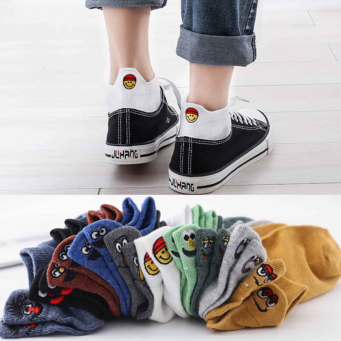 Men's Cotton Casual Funny Ankle Socks - Breathable No Show Socks for Everyday Wear | Perfect for Work, Gym & Outdoor Activities