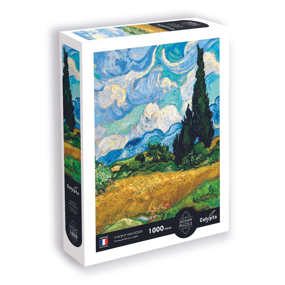 1000-Piece Van Gogh Wheat Field with Cypresses Jigsaw Puzzle | Premium Art Puzzle for Adults & Teens | Perfect for Home Decor, Relaxation & Family Game Night