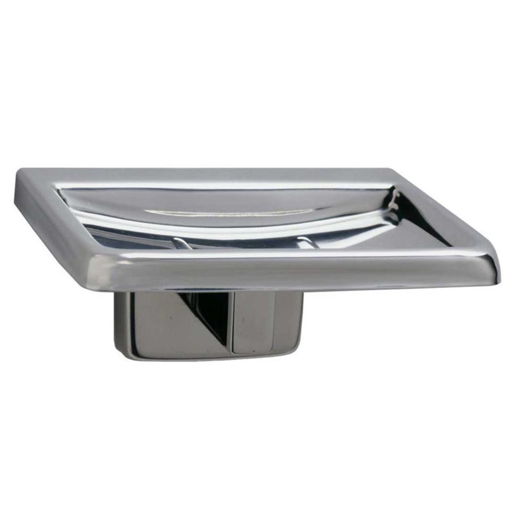 Bobrick B680 Stainless Steel Soap Dish - Surface Mounted for Bathroom, Kitchen & Commercial Use - Durable & Rustproof Soap Holder