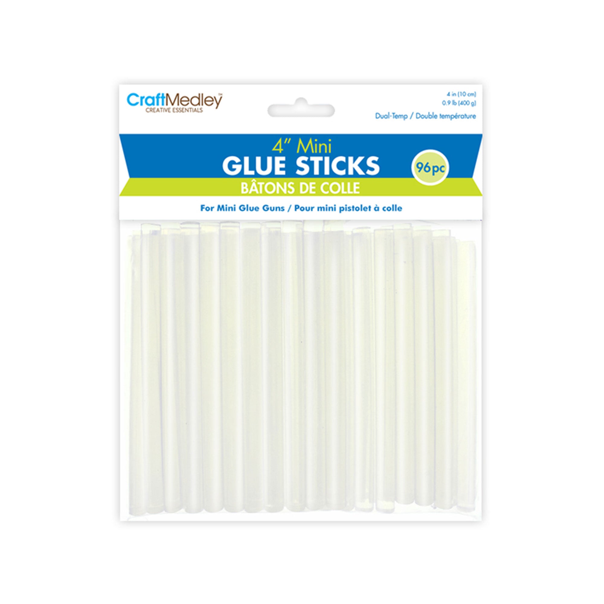 96 Pack Glue Sticks 4 Inch - Large Bulk Pack of Non-Toxic Hot Melt Adhesive for Arts & Crafts, DIY Projects, School Supplies, and Home Repairs