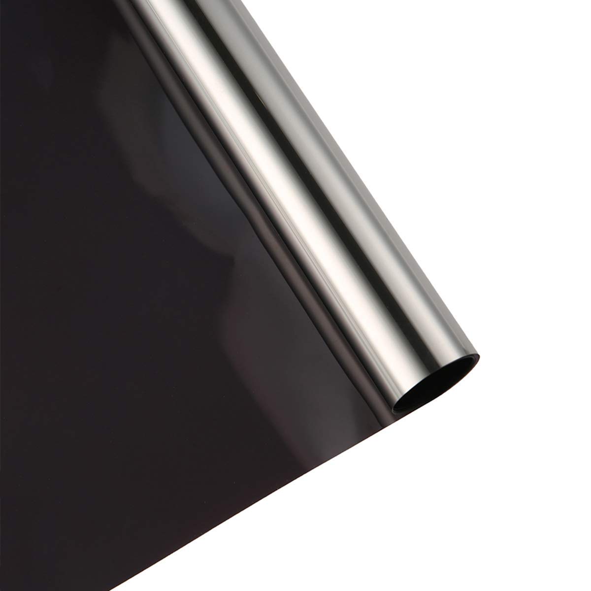 One Way Mirror Window Film - Daytime Privacy Reflective Tint, Self-Adhesive UV & Heat Control (Black/Silver, 2Mil, 60