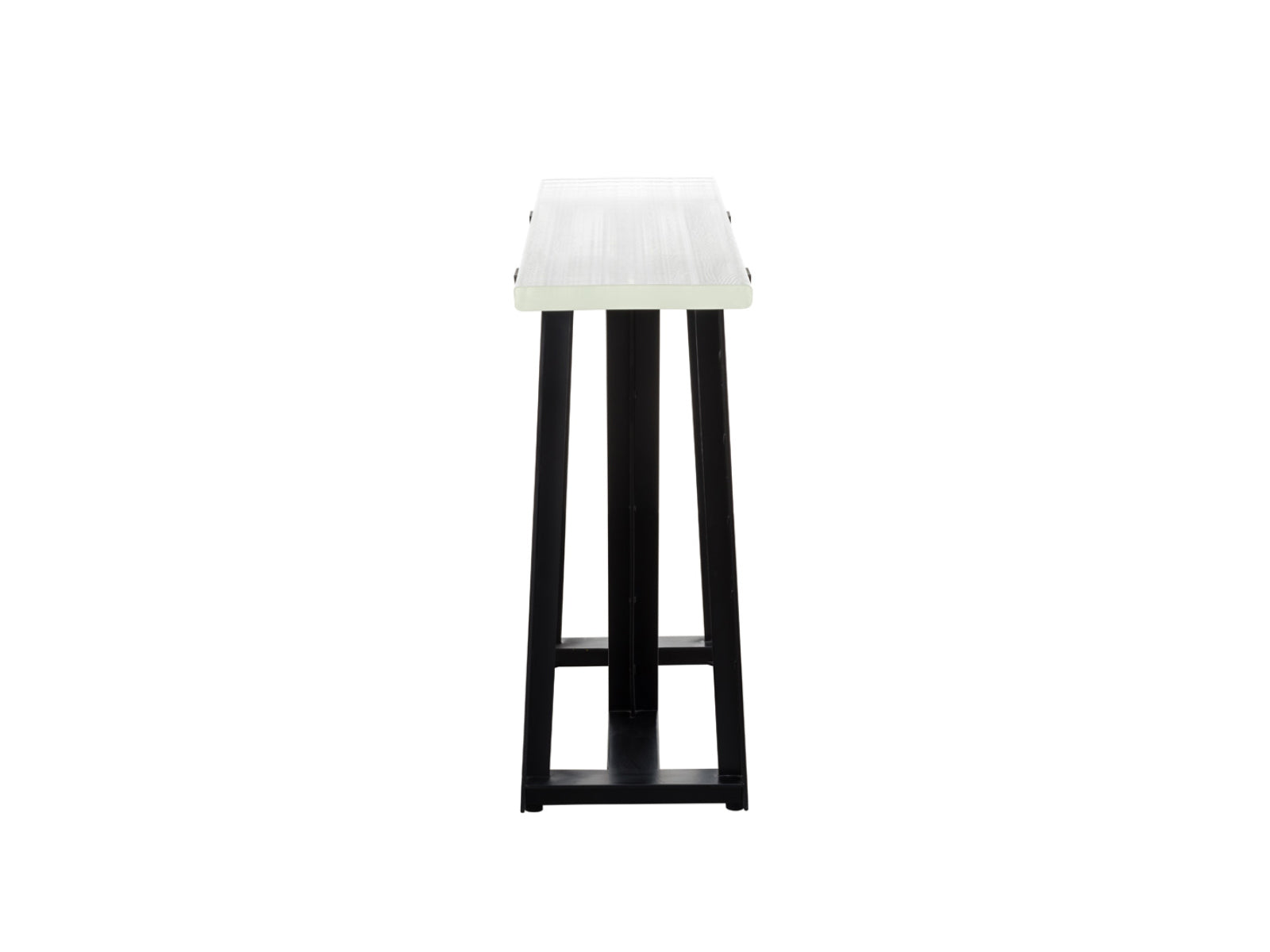 Iceberg Console Table - Modern Glass Top Sofa Table for Living Room, Entryway & Hallway - Stylish & Durable Home Decor Furniture for Small Spaces