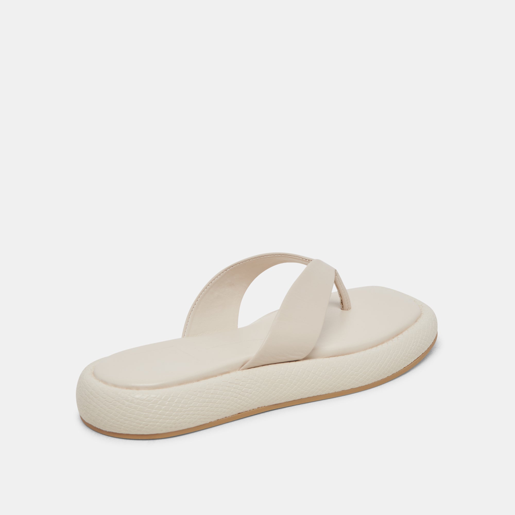 ADIN SANDALS Women's Ivory Leather Sandals - Comfortable Summer Casual Shoes for Beach, Vacation & Everyday Wear