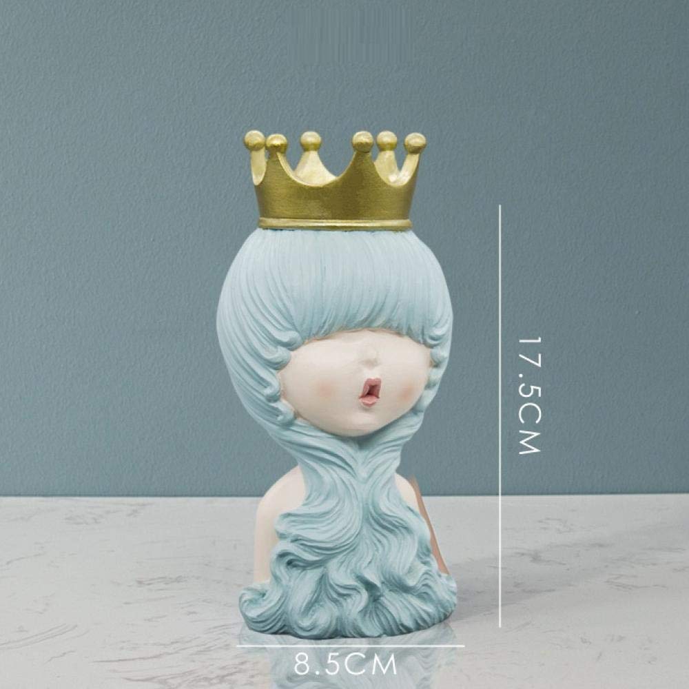 Abstract Figurine Sculpture - Modern Resin Statue of Cute Girl, Handcrafted Home Decor Ornament for Living Room, Bedroom, Bookshelf Display | Unique Gift Idea for Art Lovers & Collectors