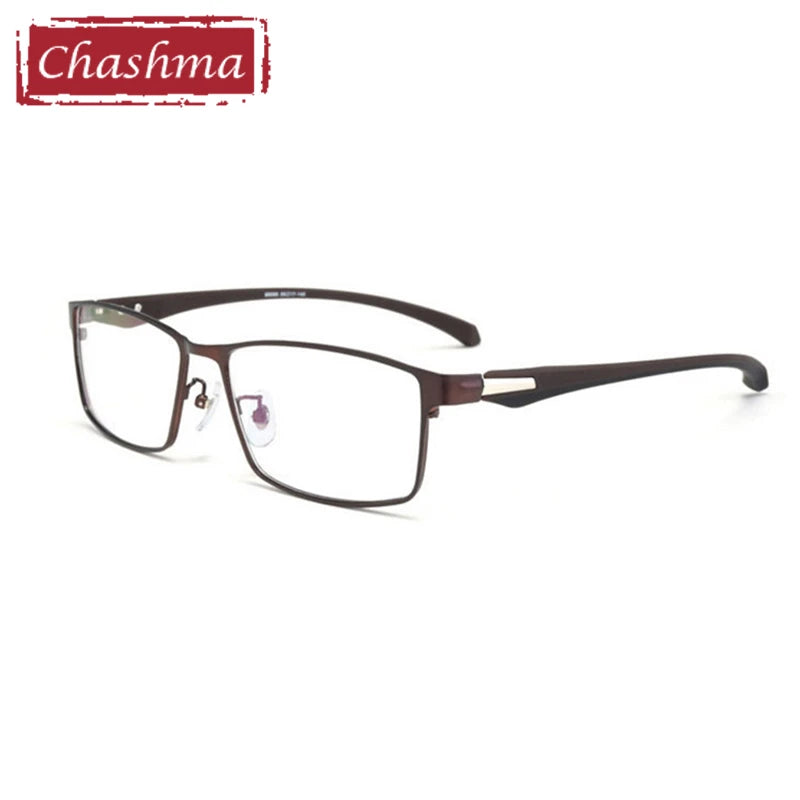 Men's Semi Full Rim Square TR90 Alloy Eyeglasses Frame 66071/85 - Lightweight & Durable for Work, Reading & Everyday Use