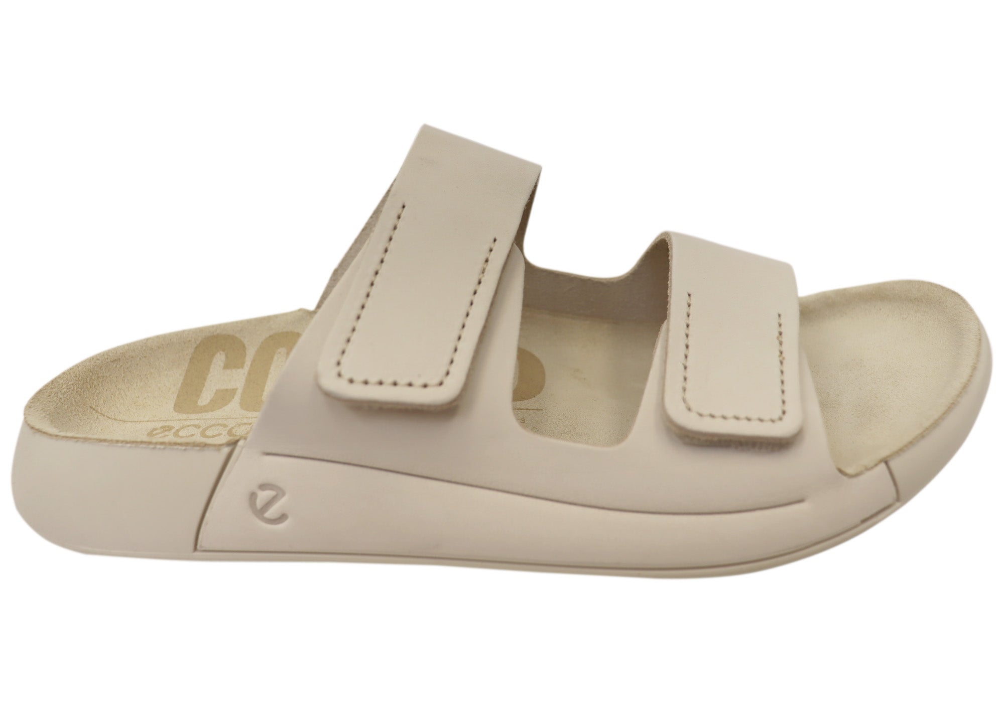 ECCO Women's Cozmo Comfortable Leather Slide Sandals with 2 Adjustable Straps - Perfect for Beach, Vacation & Summer Outfits