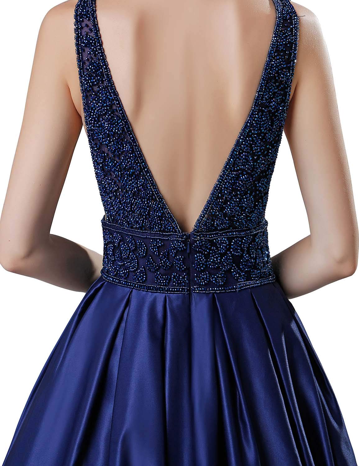 Sarahbridal Women's Prom Evening Dresses Long Beaded Pearls Wedding Party Ball Gowns for Homecoming, Quinceañera, Bridesmaid & Formal Events