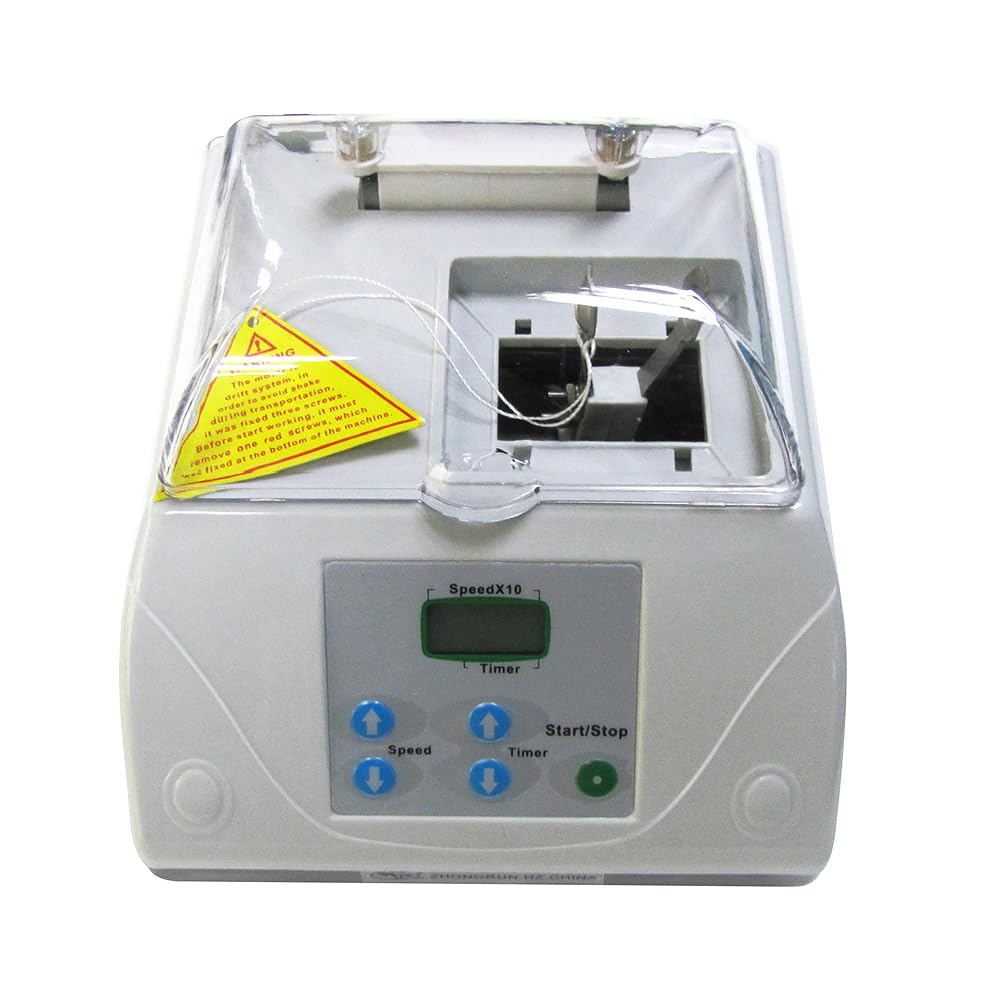 High-Speed Dental Amalgam Mixer with LCD Display - HL-AH G8 Silver Lab Blender for Efficient Amalgam Capsule Mixing | Perfect for Dental Clinics & Laboratories