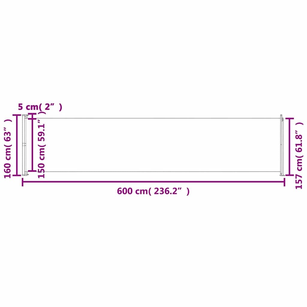 Retractable Patio Side Awning 236.2