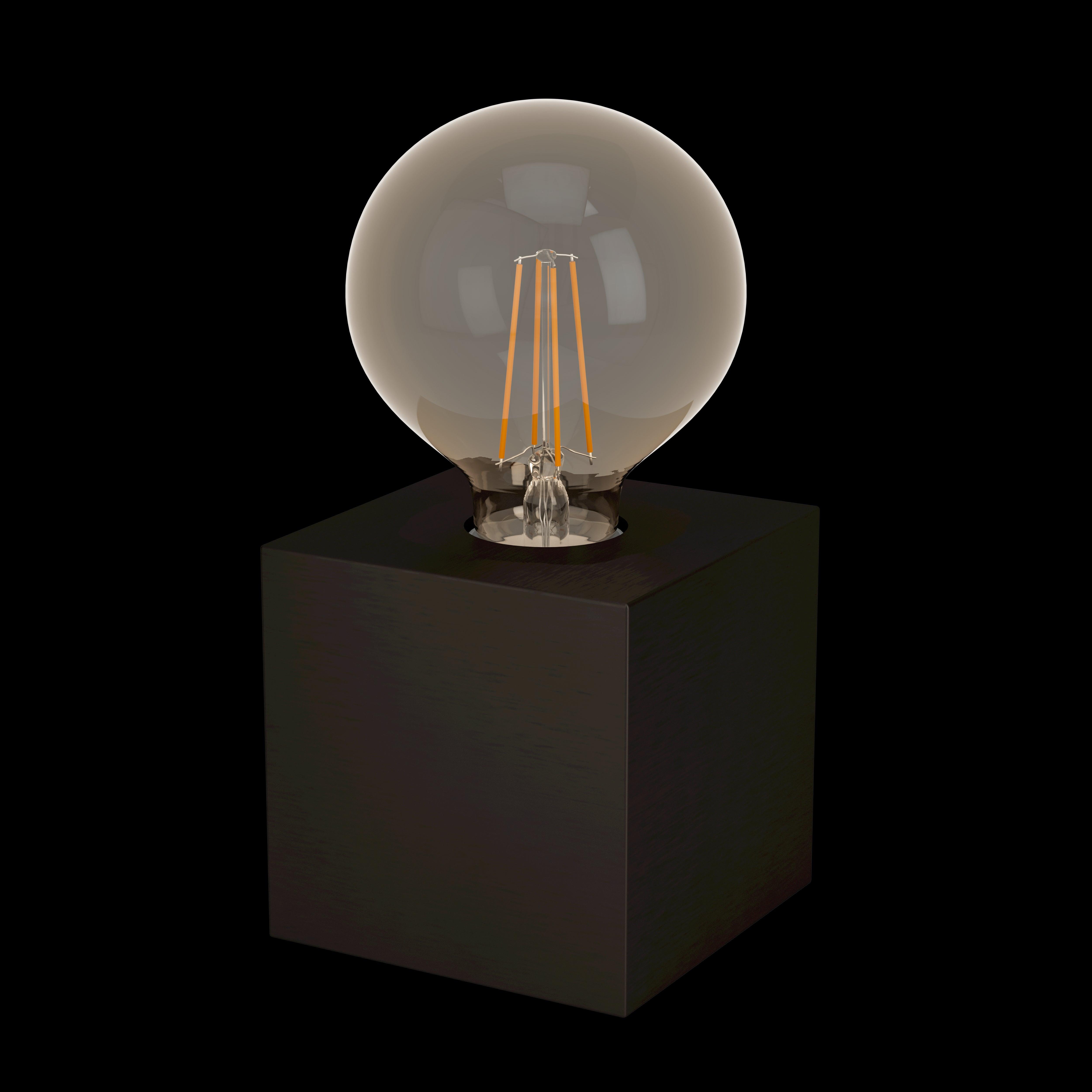 Eglo Prestwick 2 Bronze Metal Cube Table Lamp - Modern Industrial Desk Light for Home Office, Bedroom & Living Room Decor