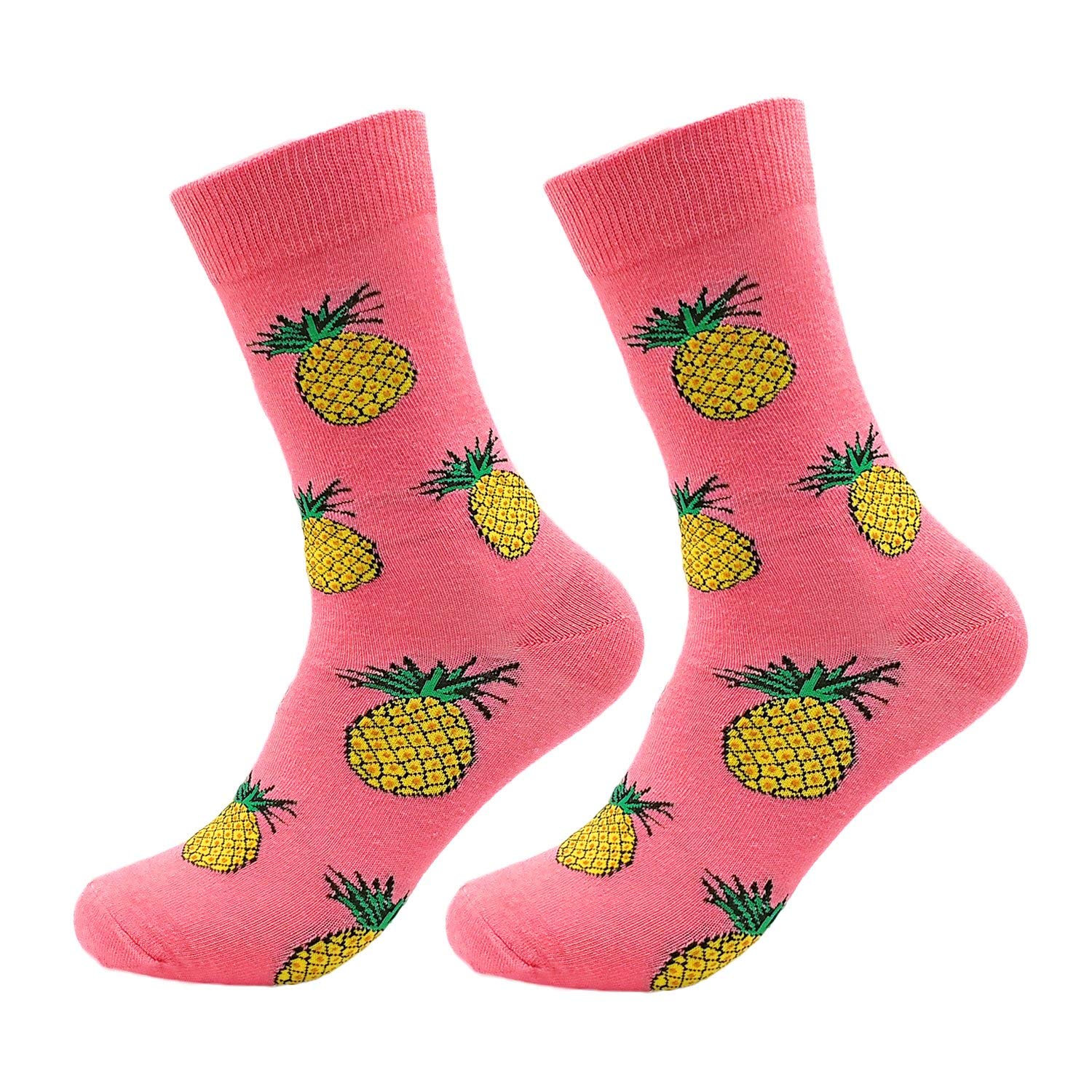 Vibrant Colorful Funky Patterned Crew Socks - Soft Combed Cotton Happy Socks 6-Pack for Women & Men - Perfect for Casual Wear, Gifts, and Fun Outfits