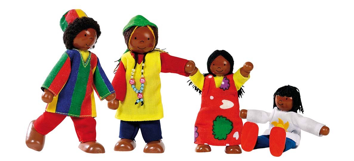 Goki African Family Doll - Flexible Puppet for Kids Play & Storytelling