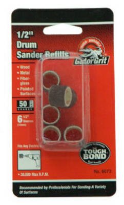 1/2 Inch Drum Sander Refill Sanding Sleeves - 10 Pack for Woodworking, Metal Polishing & DIY Projects - Perfect for Belt Sanders, Bench Sanders & Power Tools