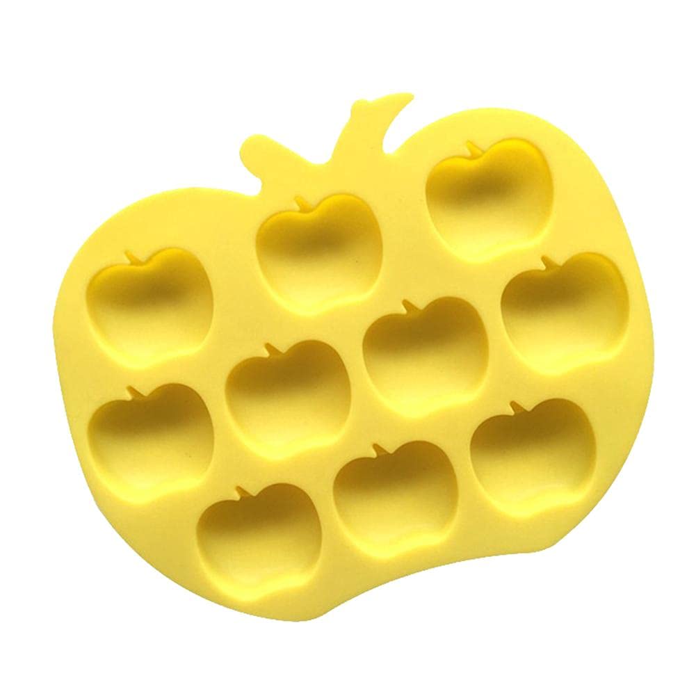 Pineapple Apple Silicone Ice Cube Tray - Fun Fruit Shaped Ice, Chocolate & Jelly Mold for Cocktails, Drinks & DIY Desserts (Random Color)