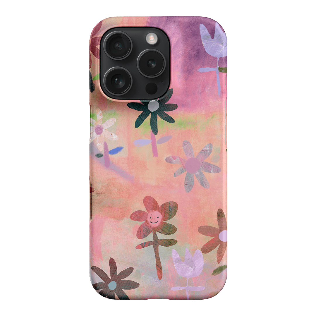 Premium Lazy Daisy Floral Phone Case - Shockproof & Slim Design for iPhone 15/14/13/12/Pro/Max - Perfect for Everyday Use, Travel & Outdoor Activities
