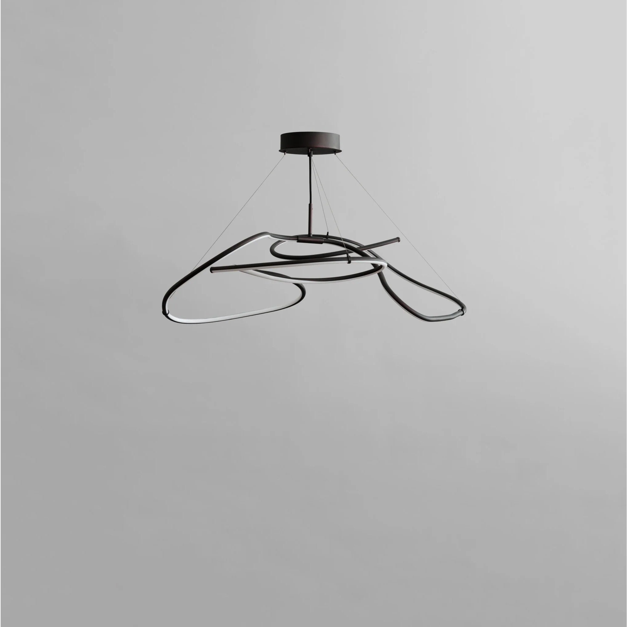 PRE ORDER 101 COPENHAGEN Ghost Chandelier Mini - Burned Black Gothic Pendant Light for Dining Room, Bedroom & Halloween Decor