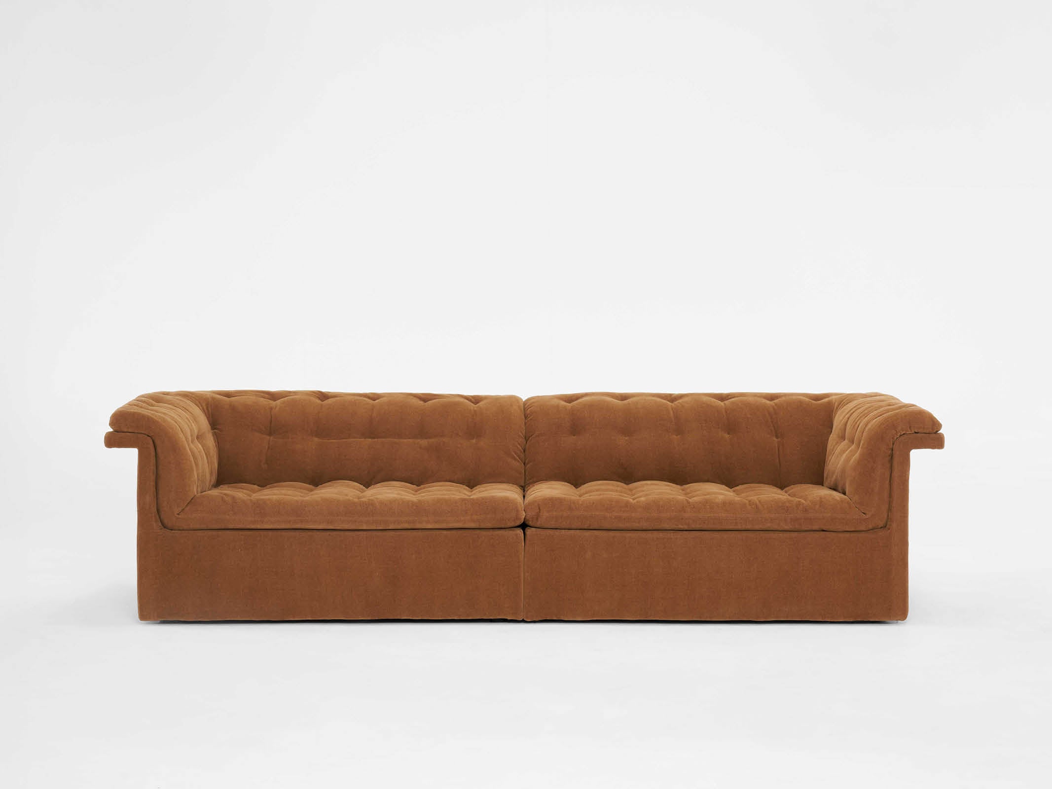 Furrow Sofa - Modern Sectional Couch for Living Room, Lounge & Office | Comfortable Upholstered Fabric Sofa with Deep Seating