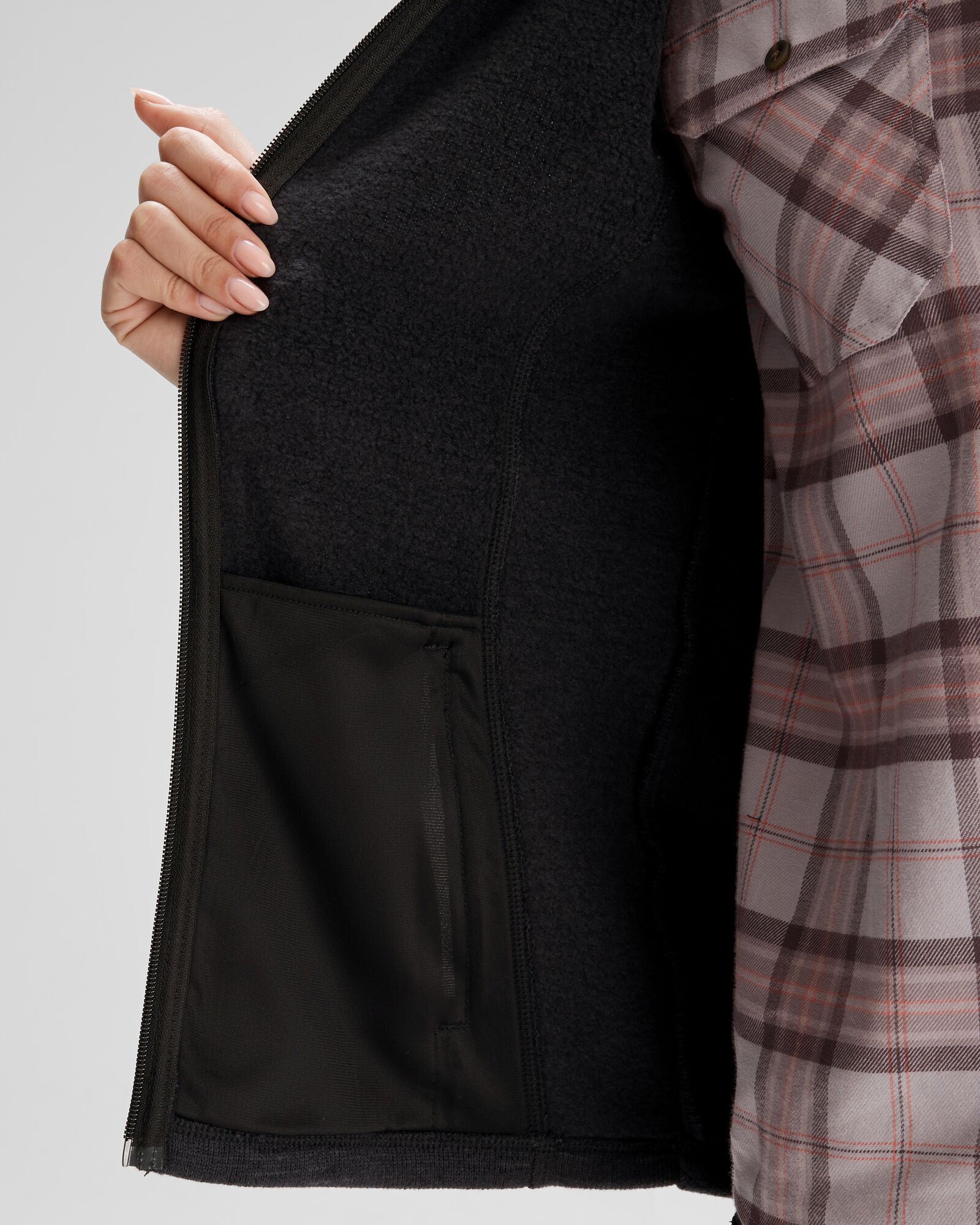 Women's Aikman Fleece Jacket - Soft Warm Winter Outerwear, Black Marle Color, Casual Comfort for Outdoor Activities & Daily Wear
