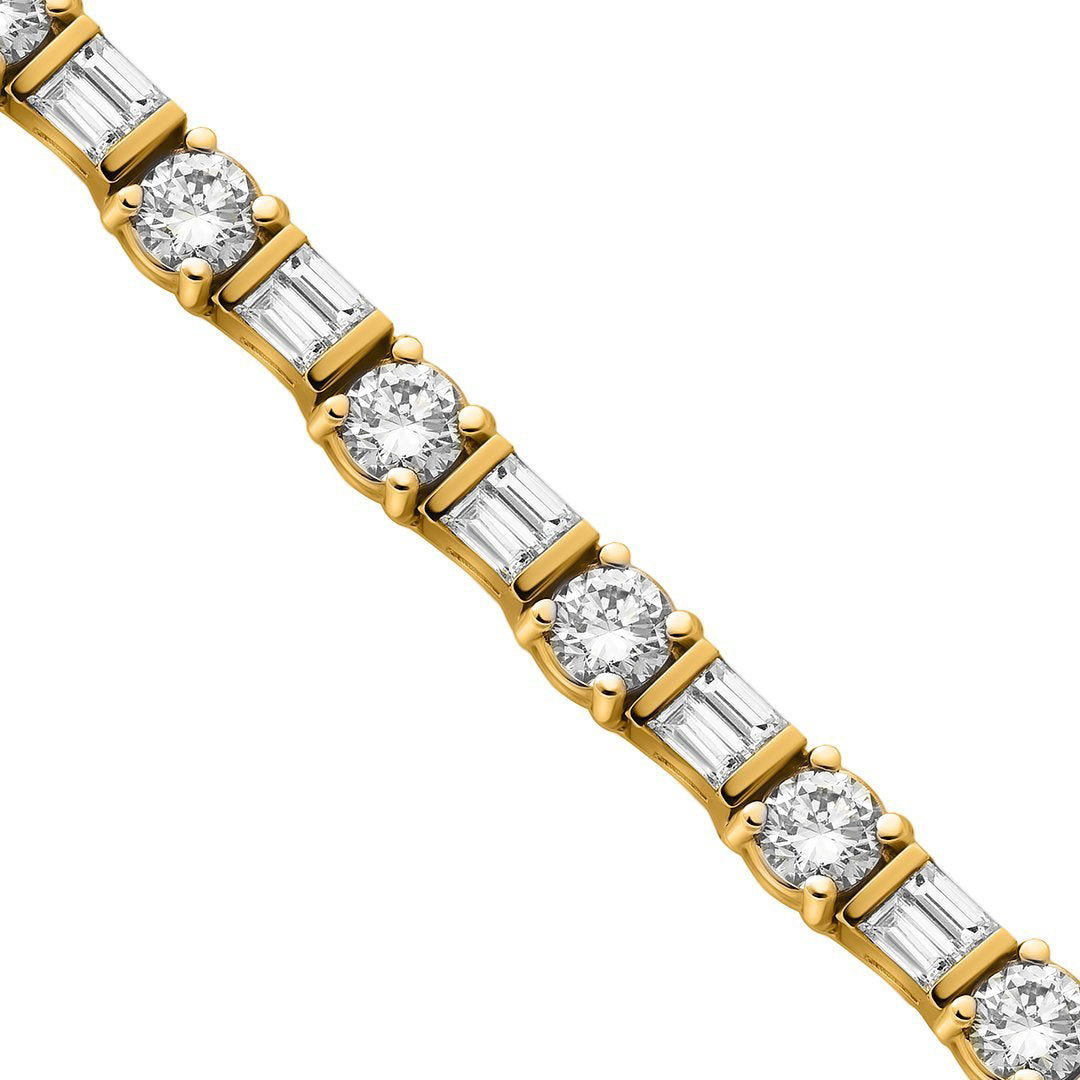 14K Yellow Gold Diamond Tennis Bracelet - 10.15 Carat Total Weight | Elegant Jewelry for Women, Perfect for Weddings, Anniversaries & Special Occasions