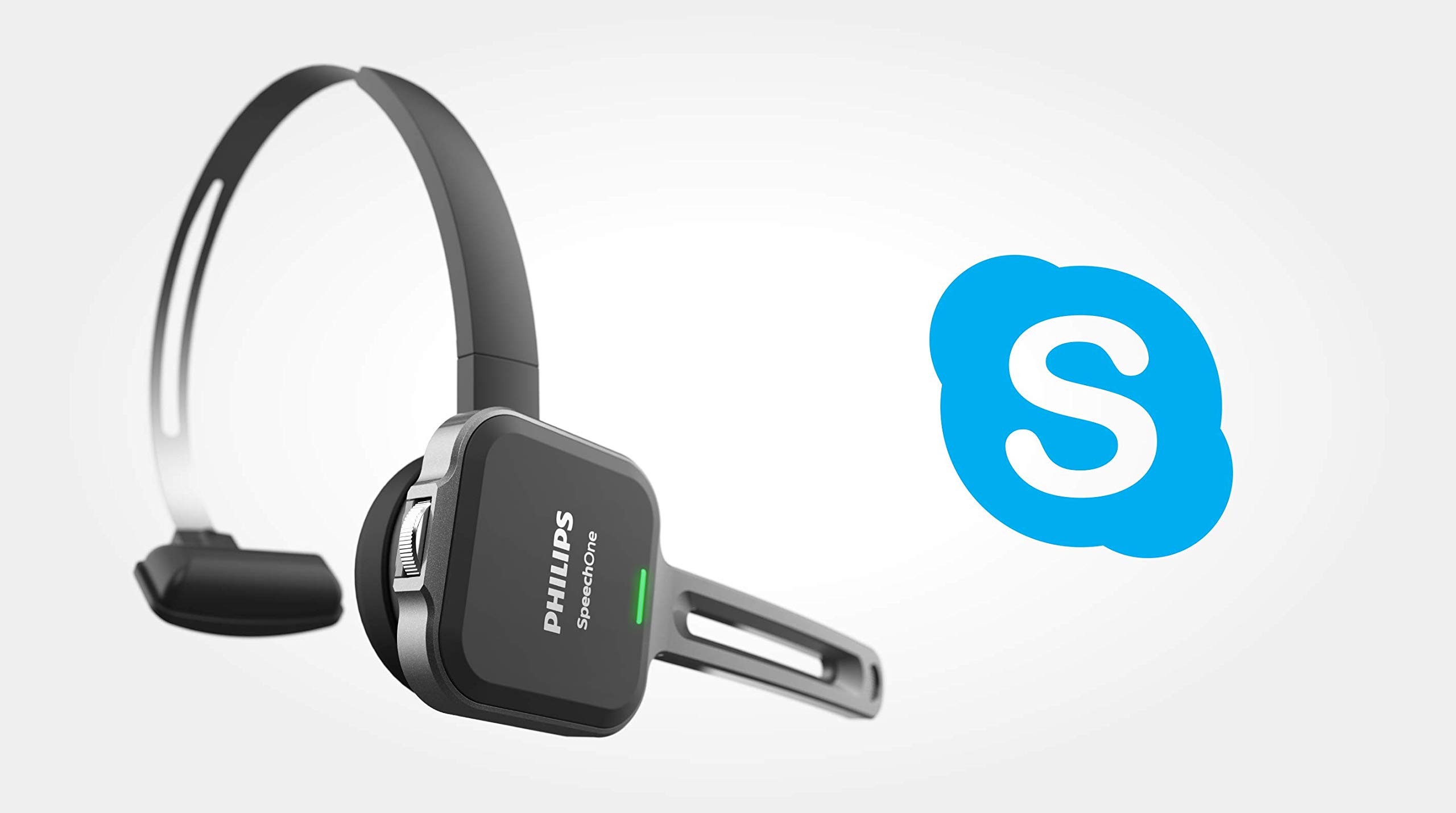 PHILIPS PSM6800/00 SpeechOne Wireless Dictation Headset with Docking Station, Status Light & Remote Control - Includes SpeechExec Pro Dictate Software for Medical, Legal & Office Transcription