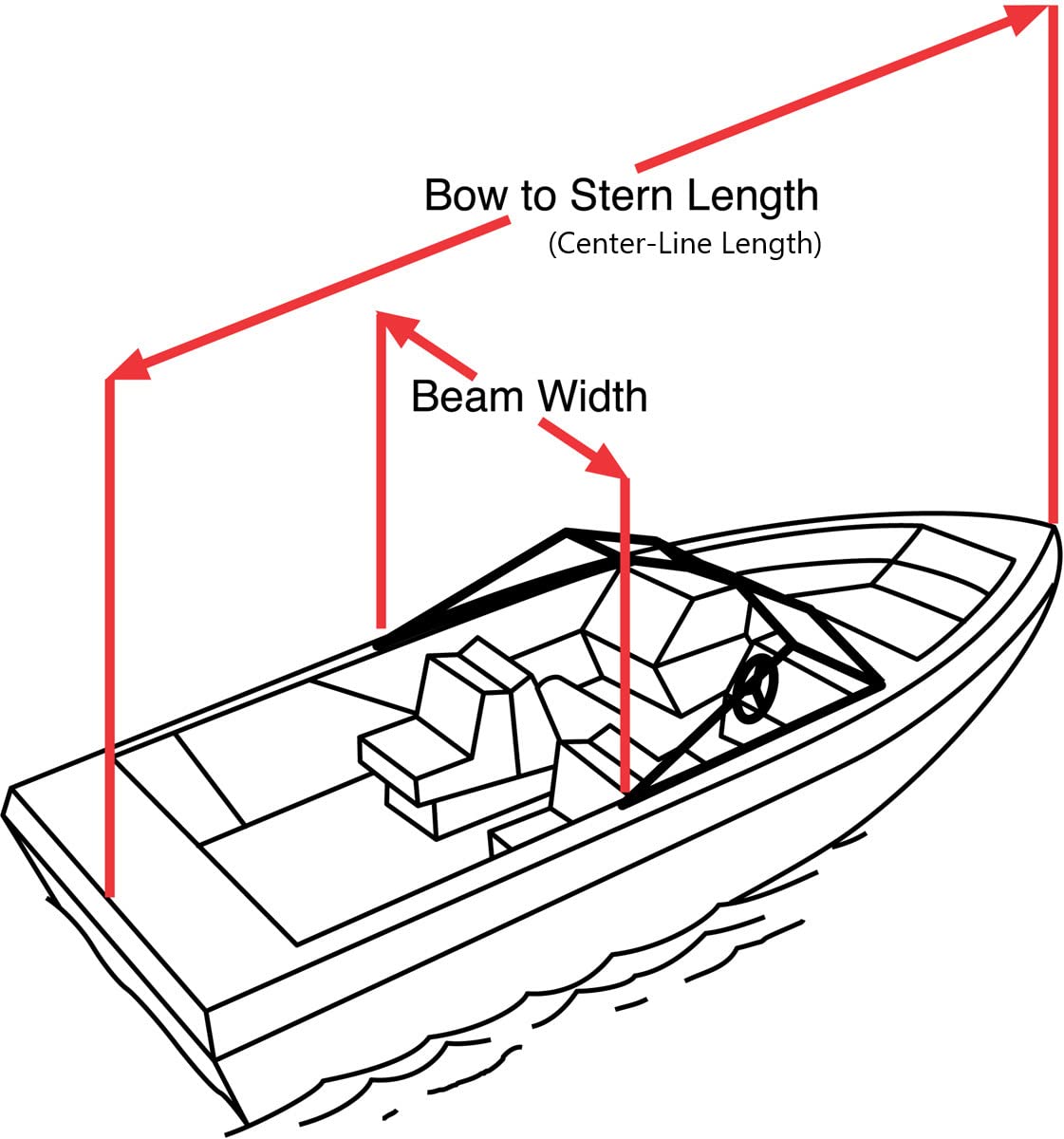 Taylor Made Products Trailerite Fish & Ski Boat Cover for Outboard Motors - Durable Waterproof Protection for Fishing & Water Sports Boats