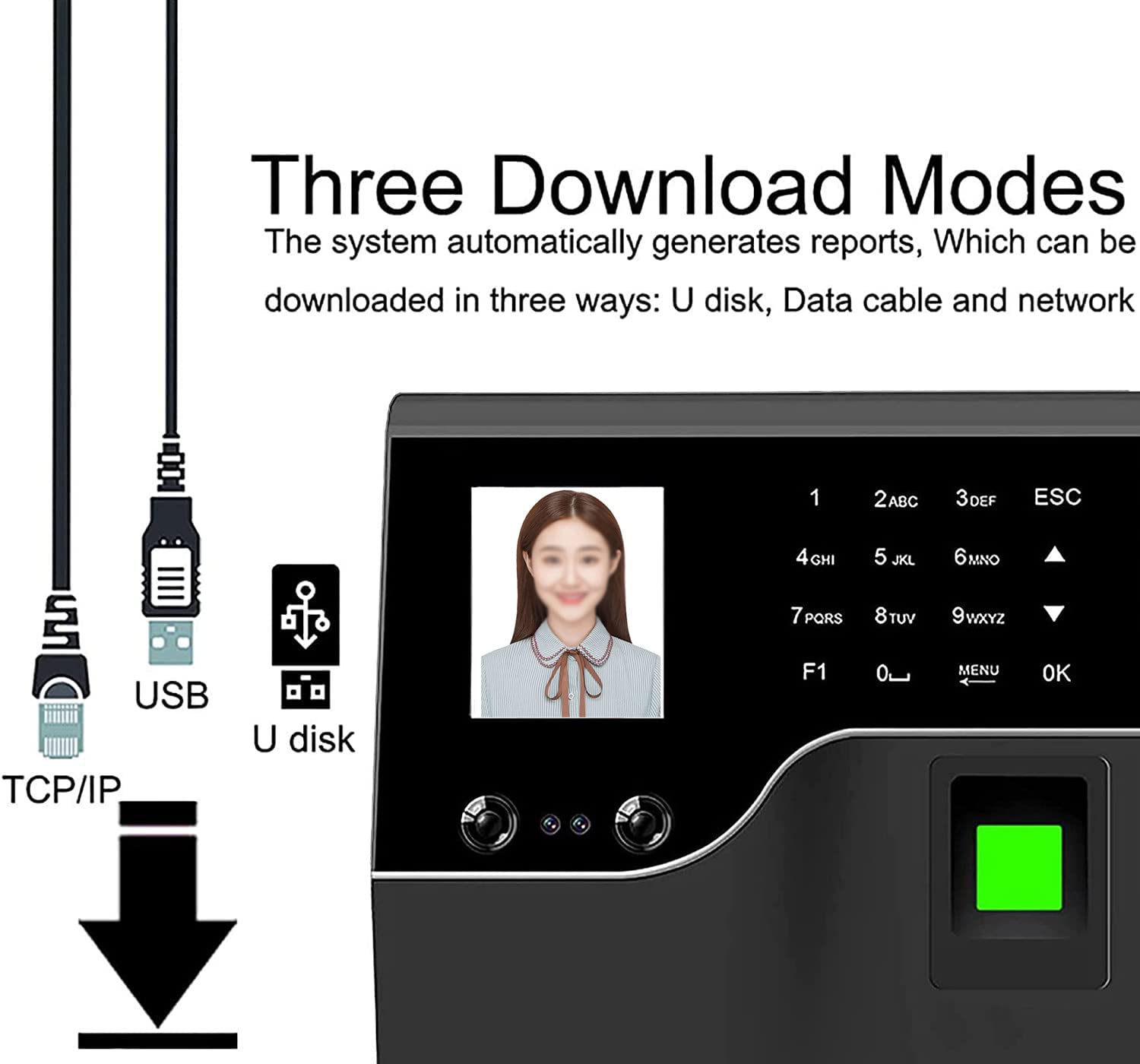 Employee Time Clock Machine with Face Recognition & Fingerprint - Punch in/Out System for Small Business | Ideal for Office Attendance Tracking & Workforce Management