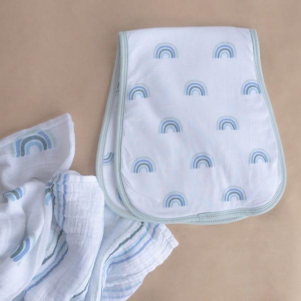 Elys & Co 5 Pack Ultra Absorbent Burp Cloths for Babies - Soft & Gentle Newborn Essentials for Feeding, Spit-Up & Mess-Free Parenting