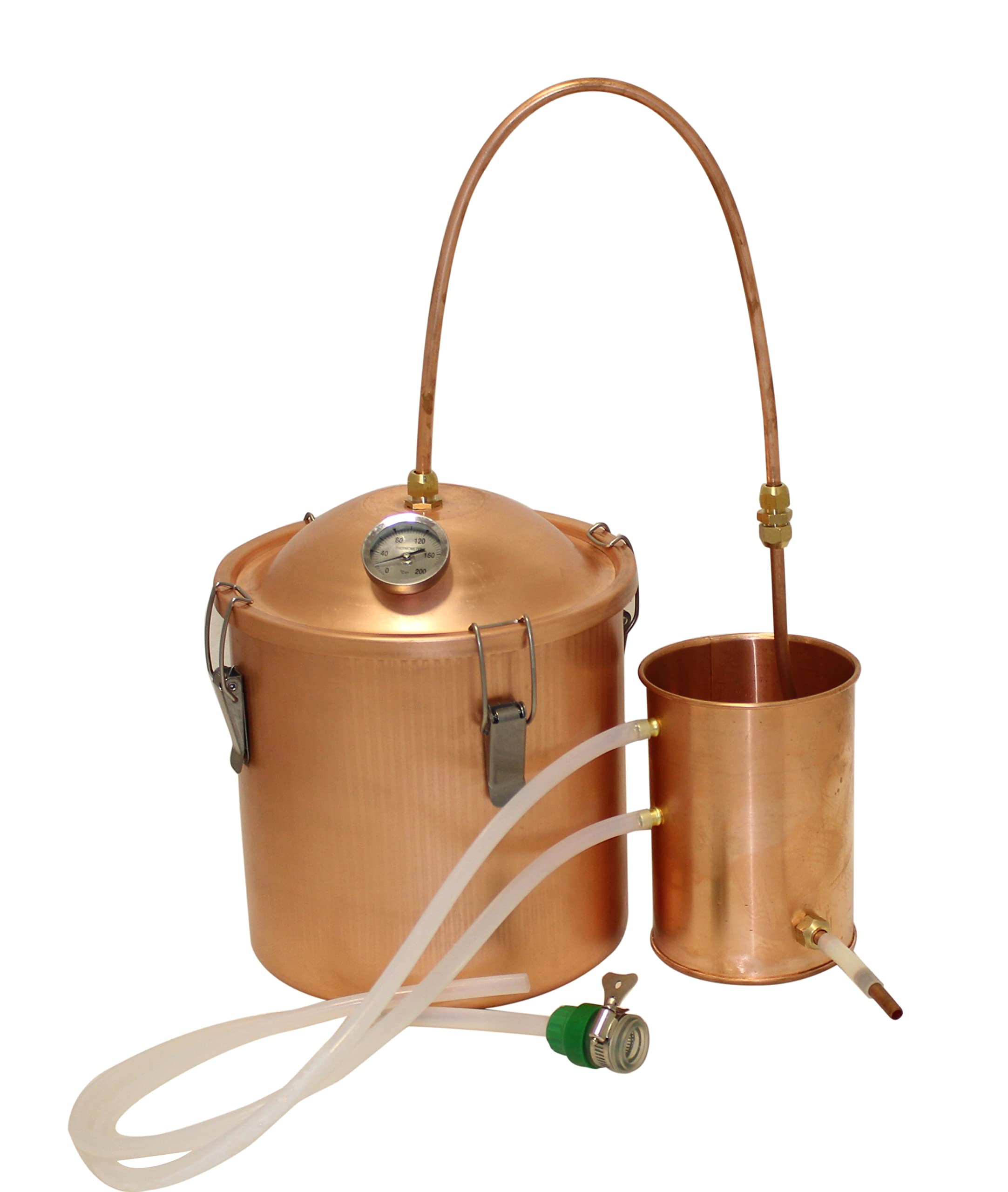3 Gallon Copper Pot Still Boiler Kit for Home Brewing - Distill Wine, Alcohol & Pure Water | Perfect for Moonshine, Essential Oils & Hydrosols Making