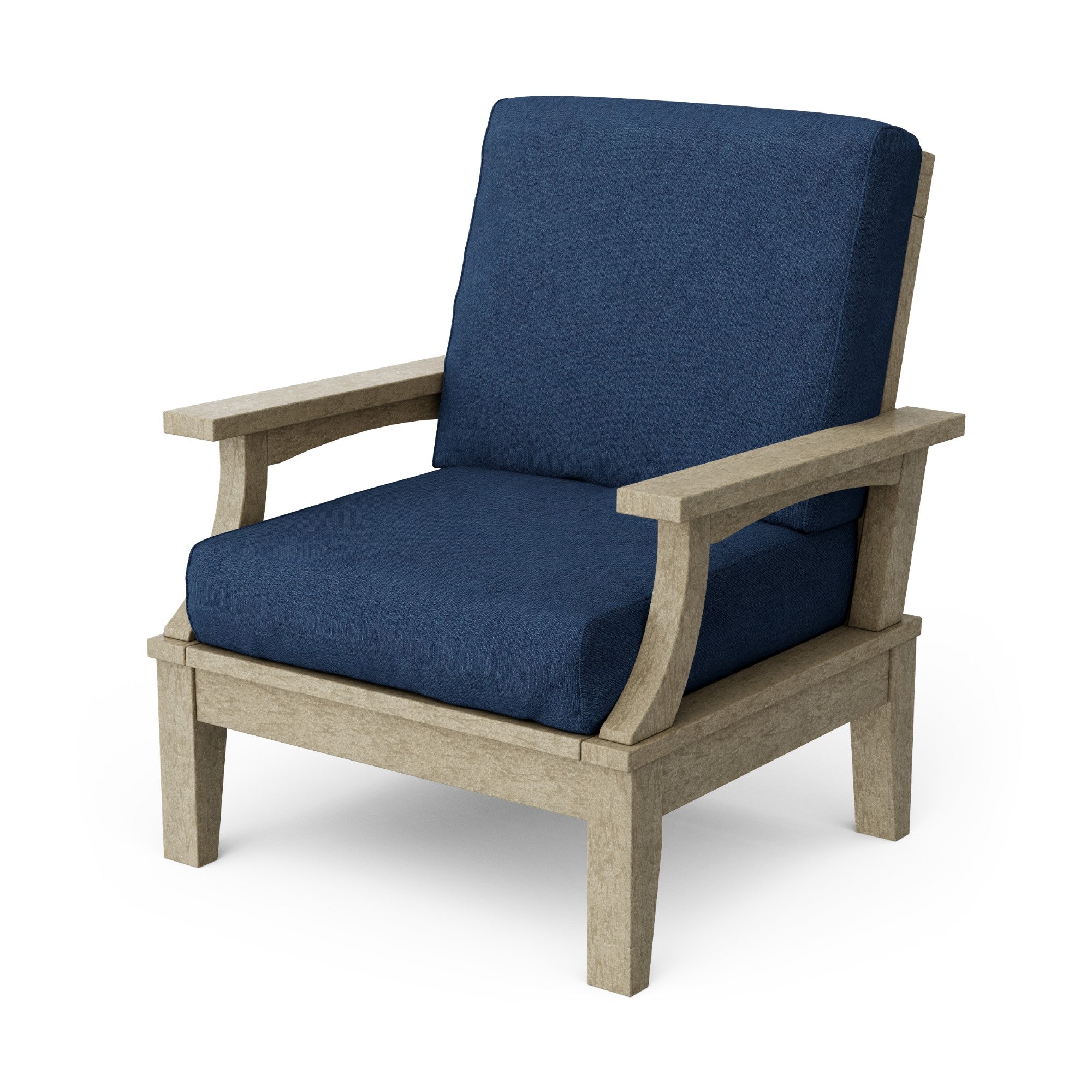 Heritage Deep Seating Patio Chair with Weather-Resistant Cushions - Outdoor Lounge Furniture for Garden, Poolside & Backyard Relaxation